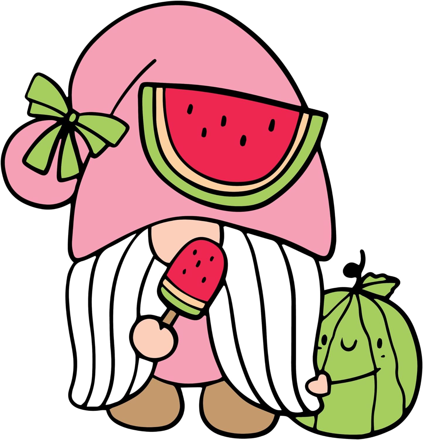 Inspirational Quote "Gnomes with Watermelon" Motivational Sticker Vinyl Decal Motivation Stickers- 5" Vinyl Sticker Waterproof