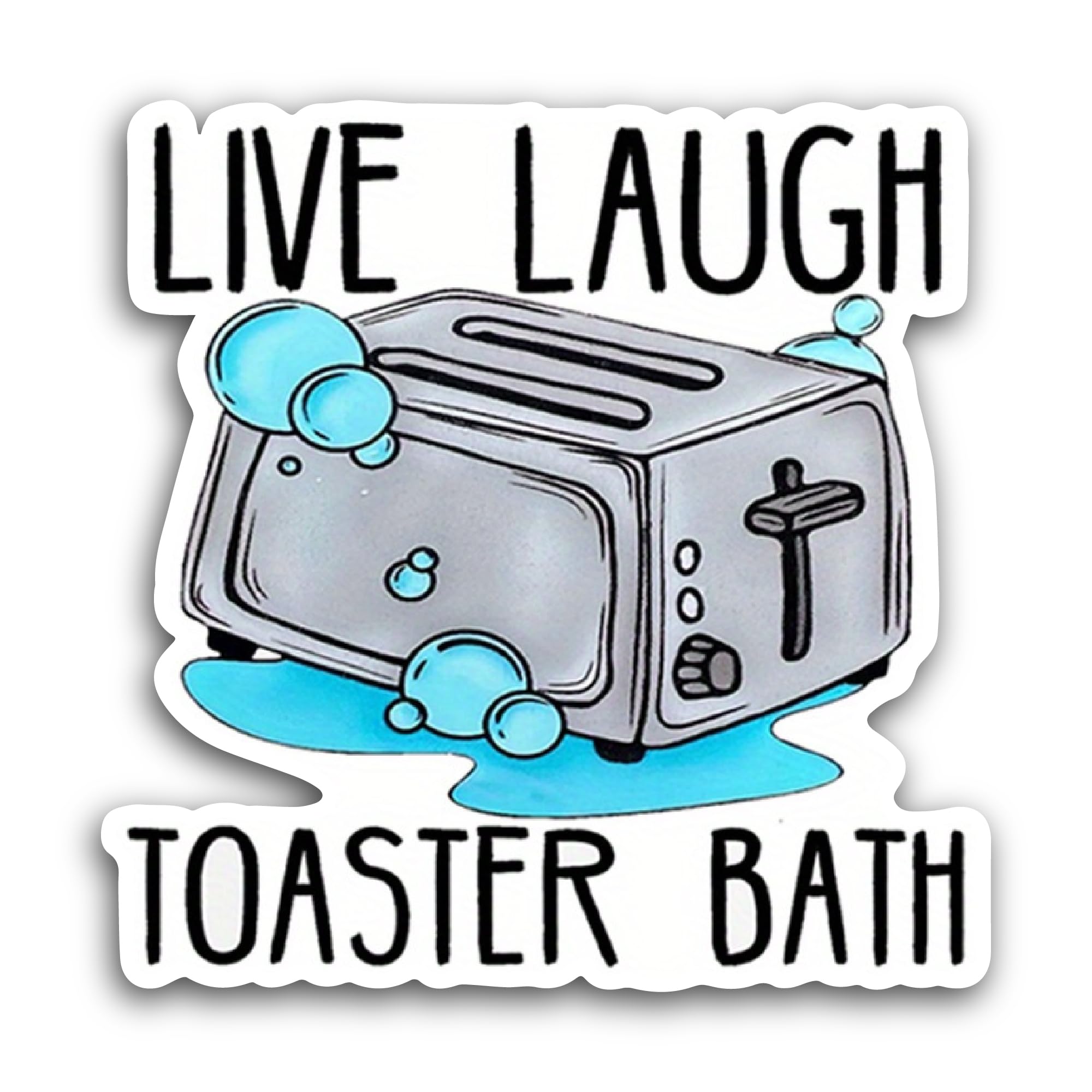 2 (Pieces) 3" and 5" Bye Sticker, Waterproof Vinyl Decals for Many Purpose Like Cars, Trucks, Laptop