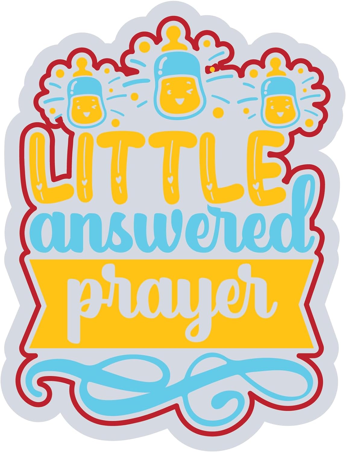 Inspirational Quote Little Answered Prayer Motivational Sticker Vinyl Decal Motivation Stickers- 5" Vinyl Sticker Waterproof