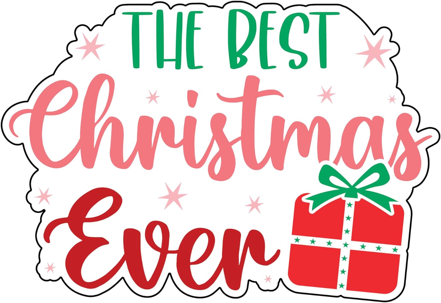 Inspirational Quote The Best Christmas Ever Motivational Sticker Vinyl Decal Motivation Stickers- 5" Vinyl Sticker Waterproof