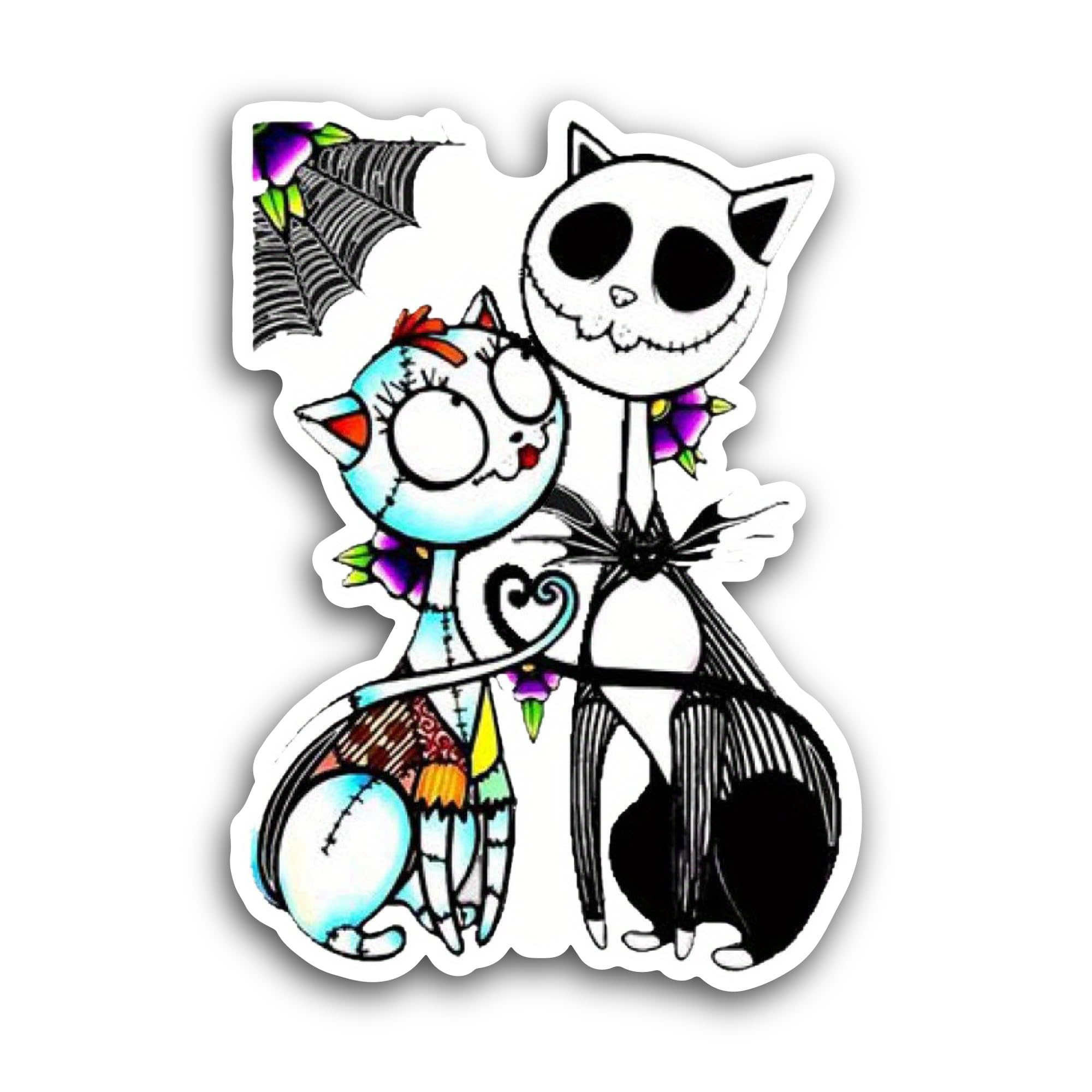 2 (Pieces) 3" and 5" Pop Art Perch Sticker, Waterproof Vinyl Decals for Many Purpose Like Cars, Truc