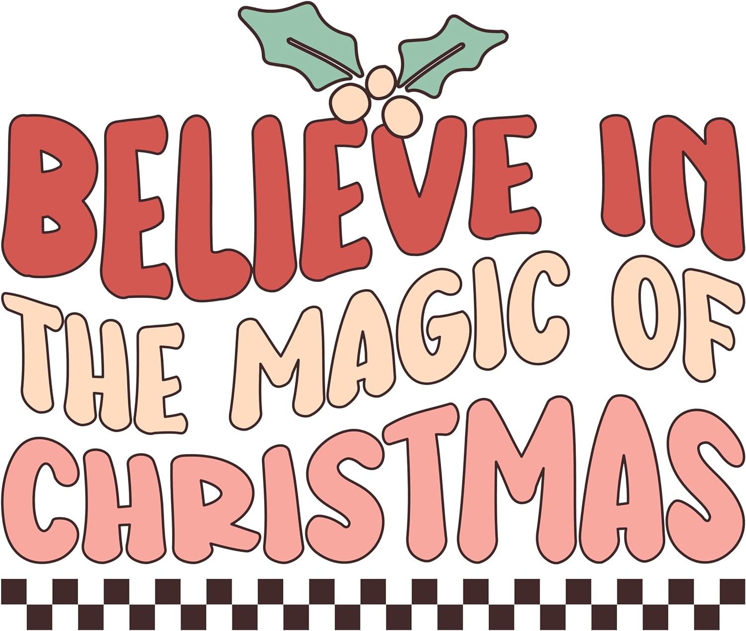 Inspirational Quote Believe in The Magic of Christmas Great Gift Motivational Sticker Vinyl Decal Motivation Stickers- 5" Vinyl Sticker Waterproof