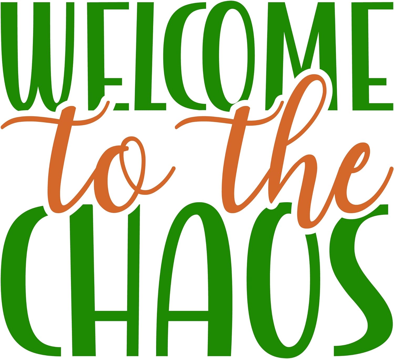 Inspirational Quote "Welcome to The Chaos-" Motivational Sticker Vinyl Decal Motivation Stickers- 5" Vinyl Sticker Waterproof
