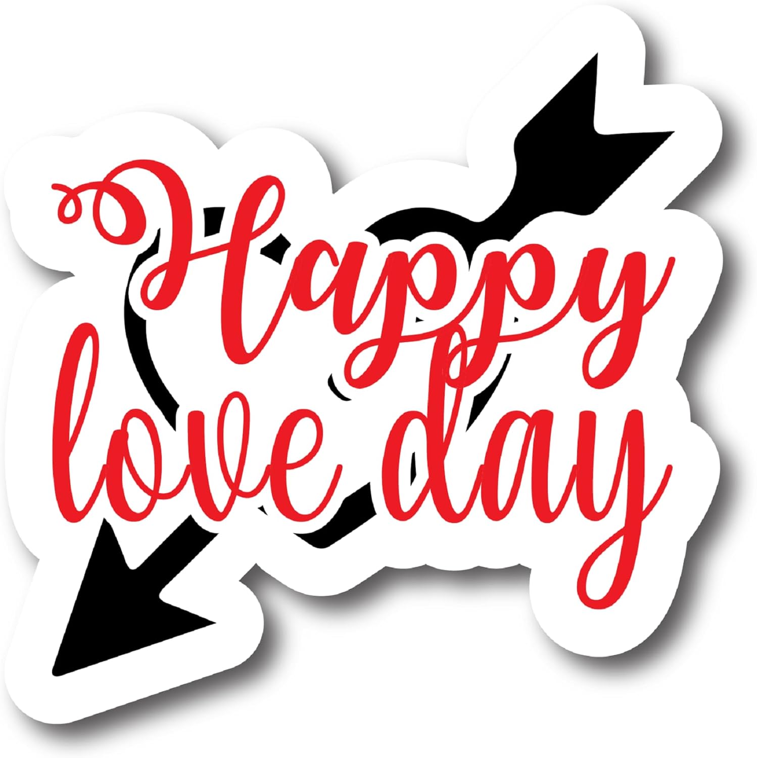Inspirational Quote Happy Love Day Motivational Sticker Vinyl Decal Motivation Stickers- 5" Vinyl Sticker Waterproof