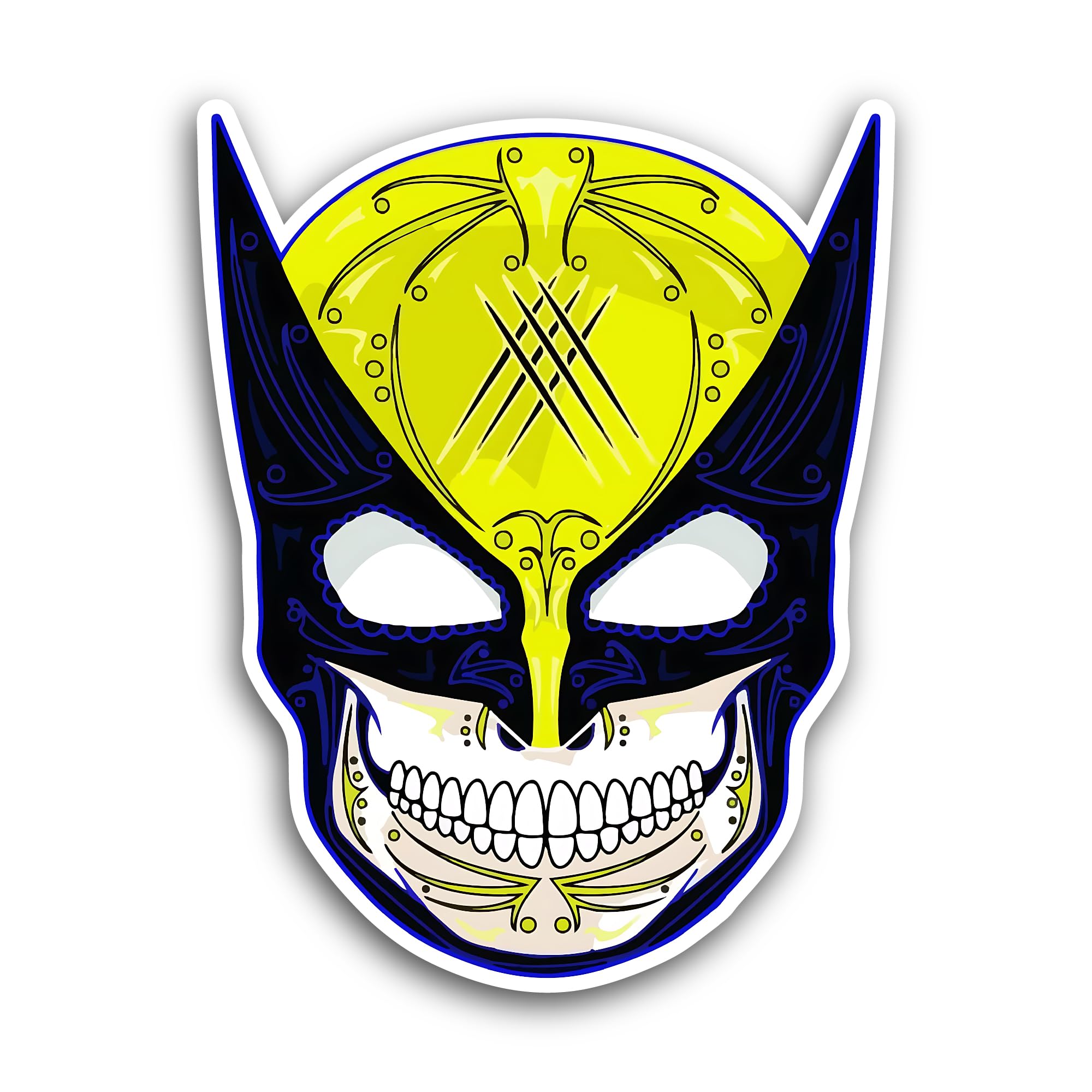 2 (Pieces) 3" and 5" Line Art Helmet Sticker, Waterproof Vinyl Decals for Many Purpose Like Cars, Tr