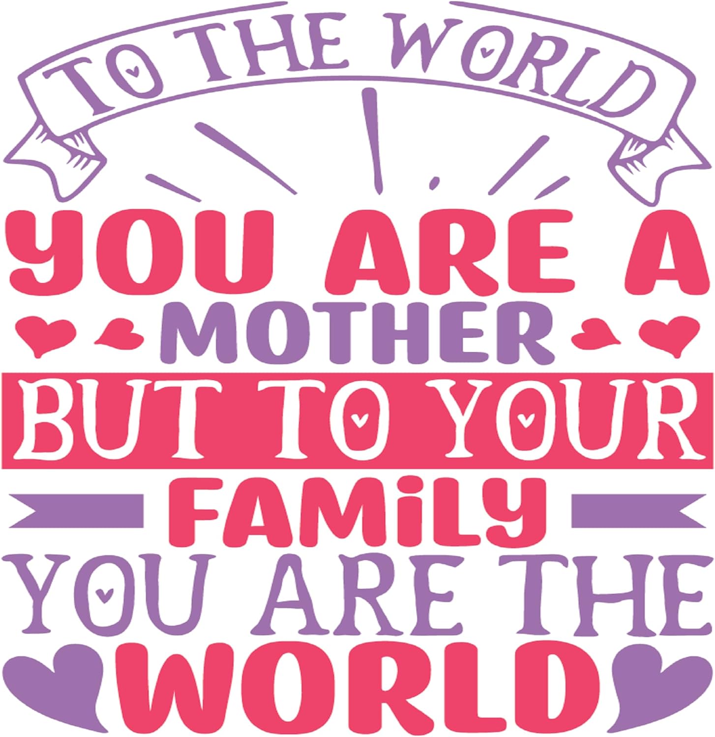 Inspirational Quote "to The World You are a Mother but Two Your Love You are The World" Motivational Sticker Vinyl Decal Motivation Stickers- 5" Vinyl Sticker Waterproof