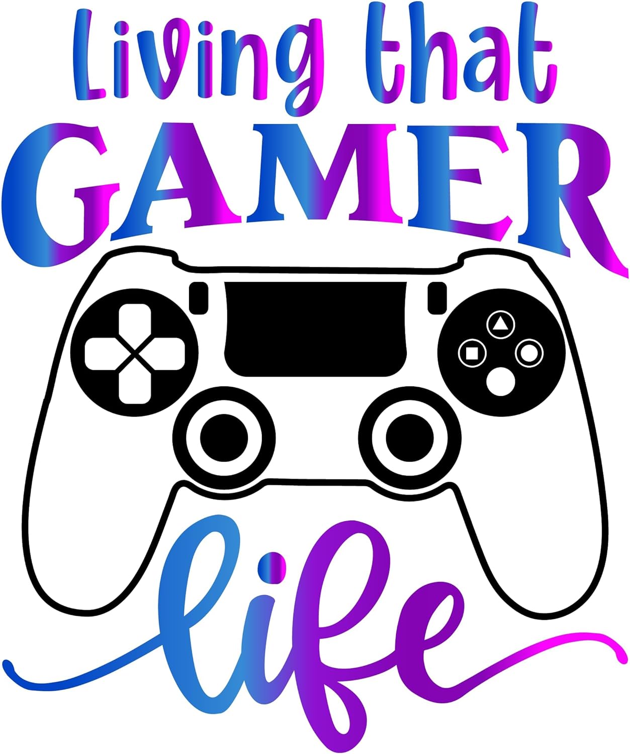 Inspirational Quote Living That Gamer Life Great Gift Motivational Sticker Vinyl Decal Motivation Stickers- 5" Vinyl Sticker Waterproof