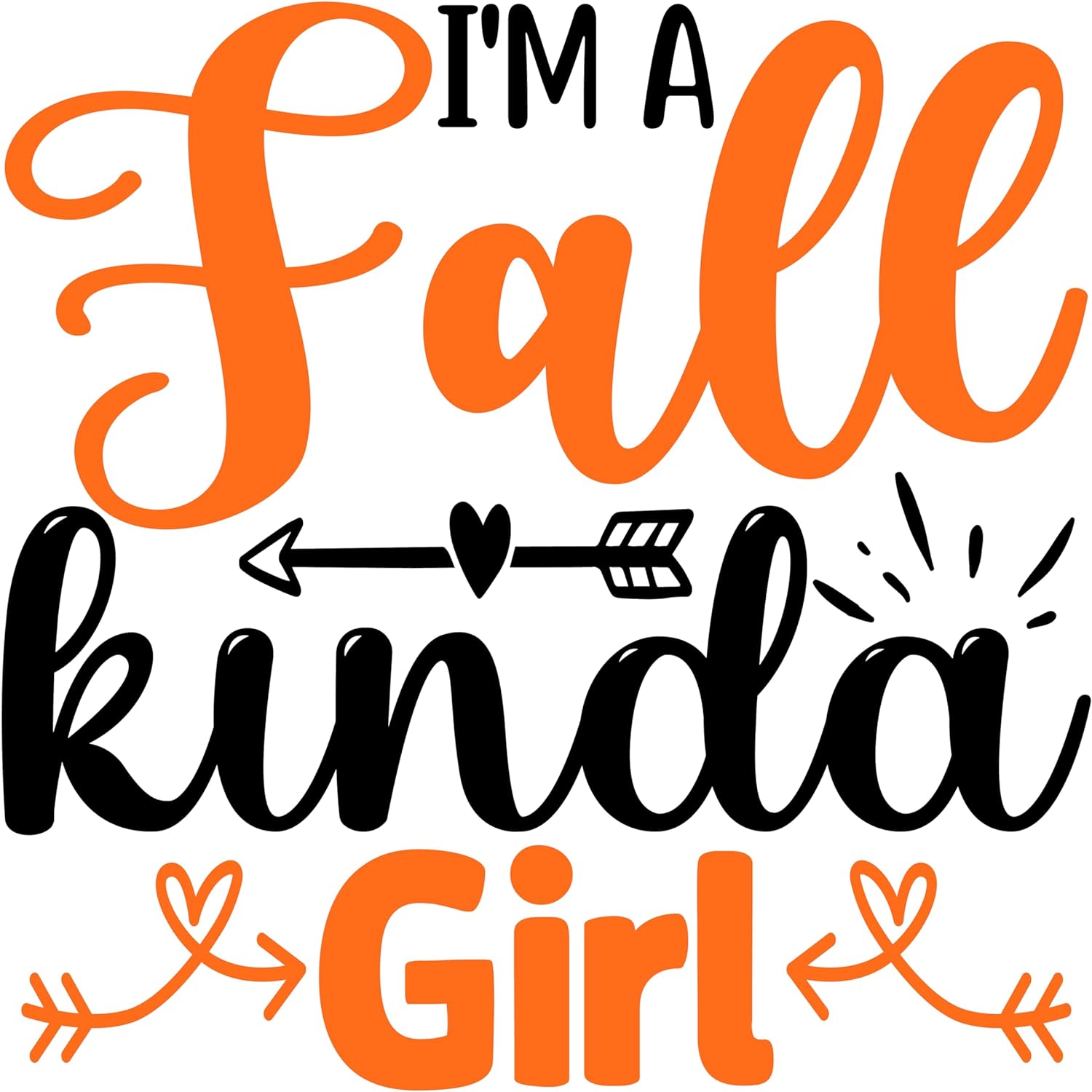 Inspirational Quote I'm Fall Kinda Girl Motivational Sticker Vinyl Decal Motivation Stickers- 5" Vinyl Sticker Waterproof