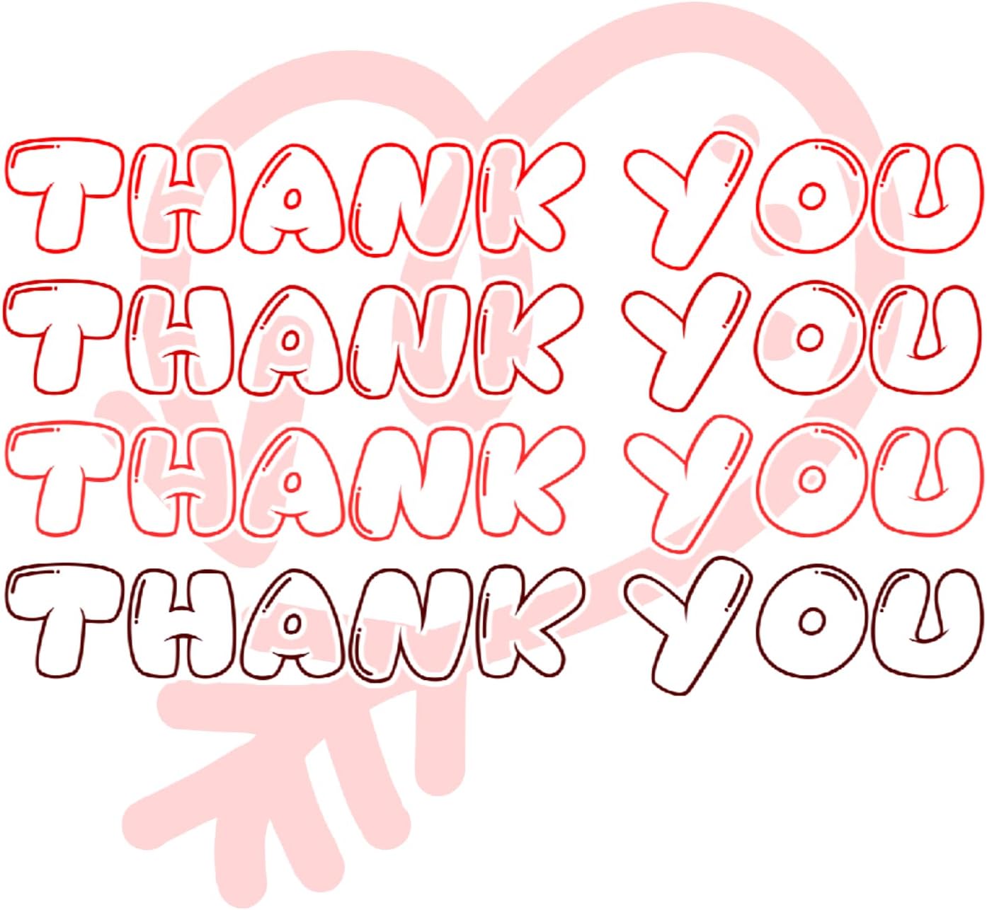 Inspirational Quote Thank You Thank You Thank You Thank You Motivational Sticker Vinyl Decal Motivation Stickers- 5" Vinyl Sticker Waterproof