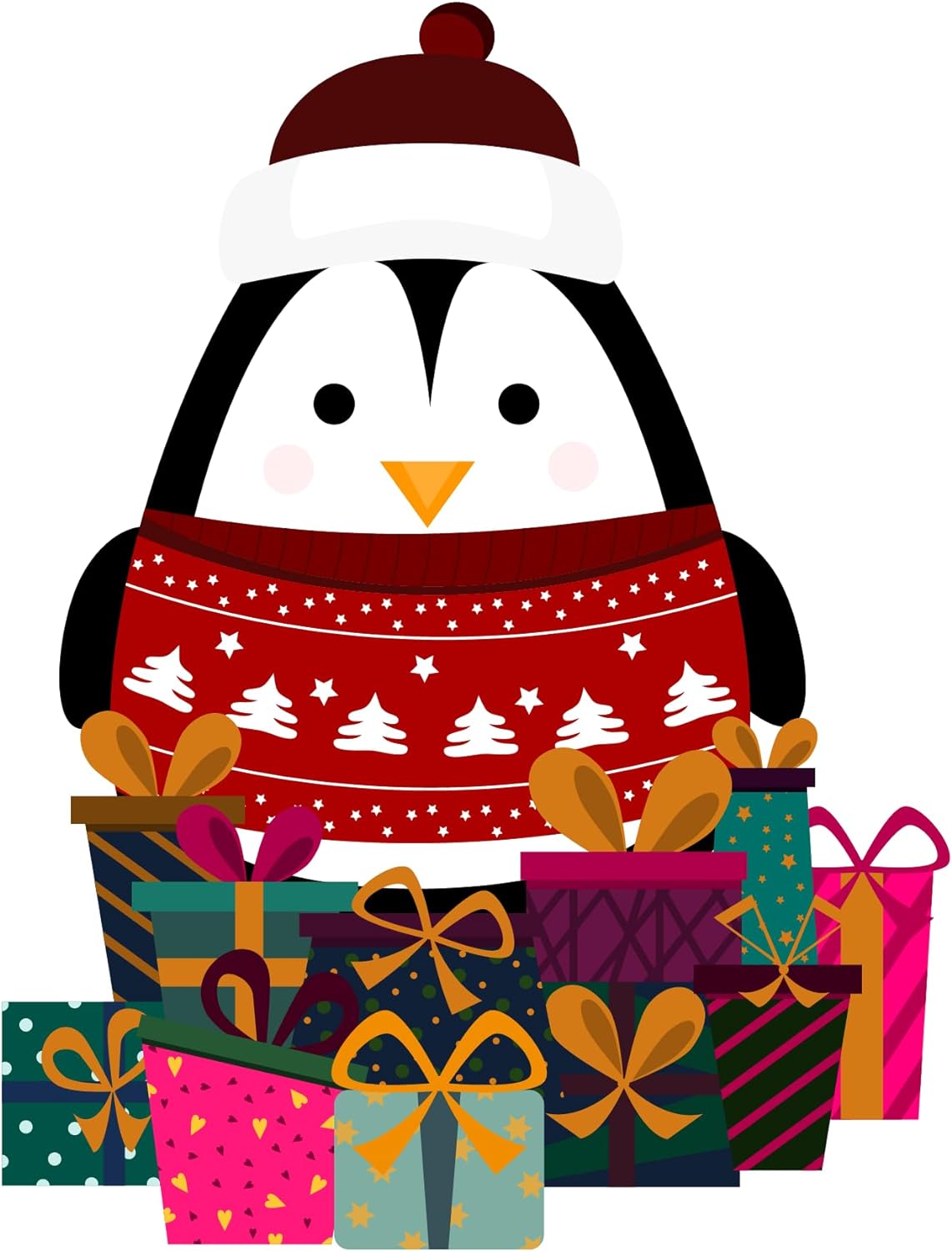 Inspirational Quote Christmas Penguin Gift Motivational Sticker Vinyl Decal Motivation Stickers- 5" Vinyl Sticker Waterproof