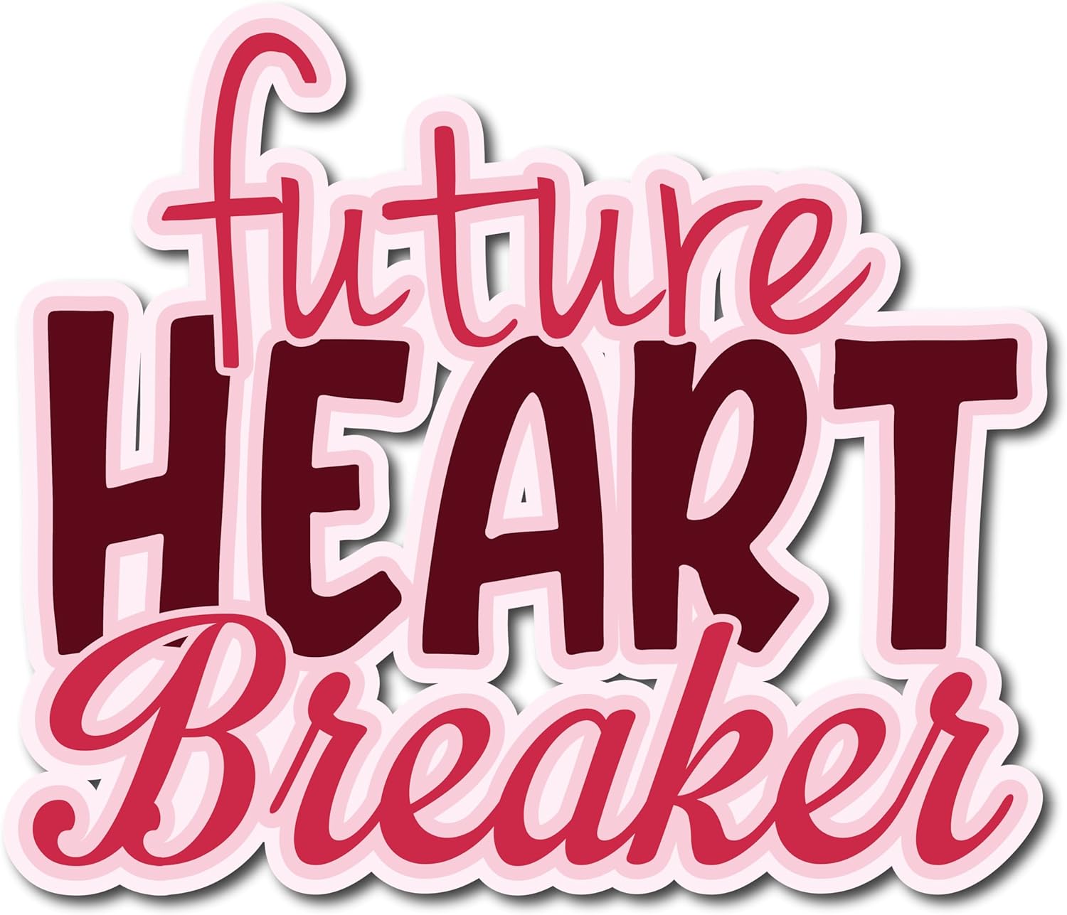 Inspirational Quote Future Heart Breaker Motivational Sticker Vinyl Decal Motivation Stickers- 5" Vinyl Sticker Waterproof