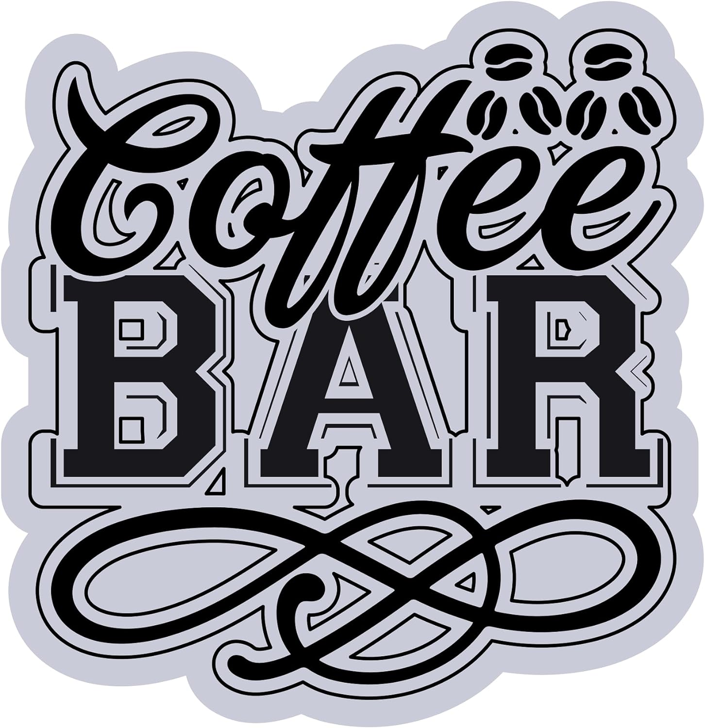 Inspirational Quote "Coffee Bar" Motivational Sticker Vinyl Decal Motivation Stickers- 5" Vinyl Sticker Waterproof