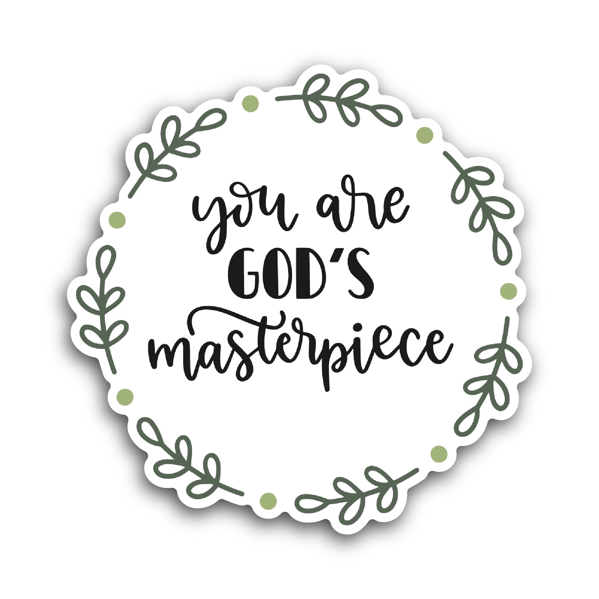 2 (Pieces) 3" and 5" You are Gods Masterpiece Sticker, Waterproof Vinyl Decals for Many Purpose Like