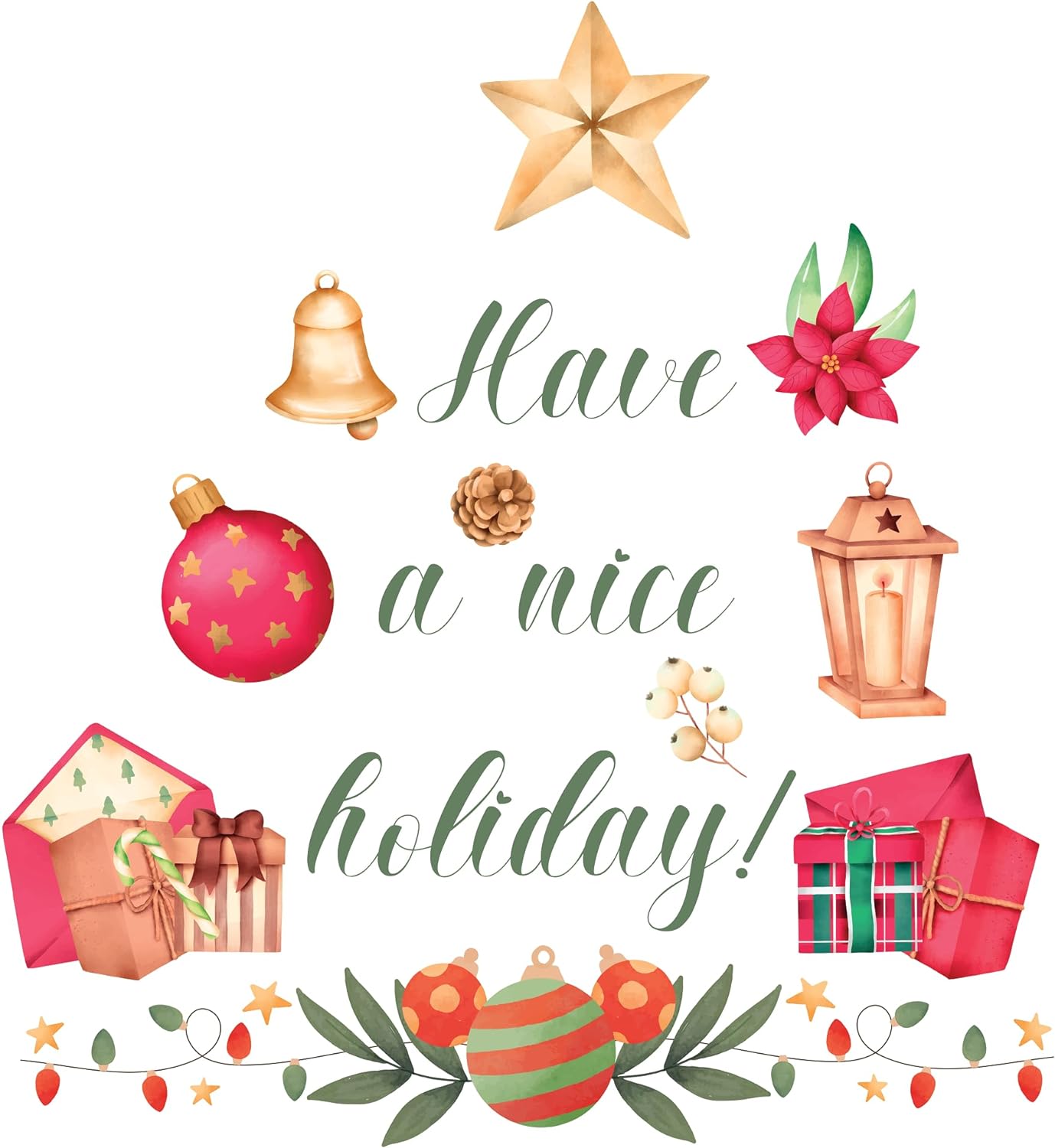 Inspirational Quote Have A Nice Holiday Sweet Home Motivational Sticker Vinyl Decal Motivation Stickers- 5" Vinyl Sticker Waterproof