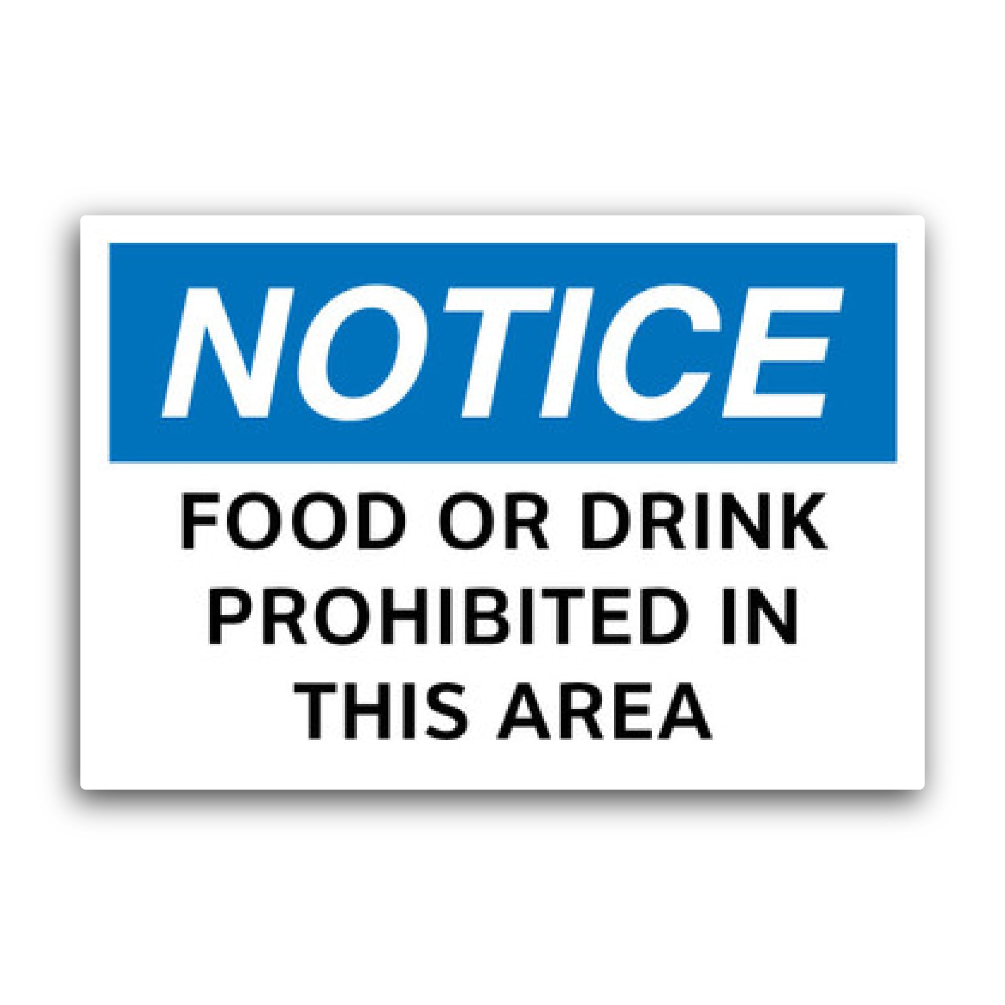 2 (Pieces) 3" and 5" Notice/Food Or Drink Sticker, Waterproof Vinyl Decals for Many Purpose Like Car