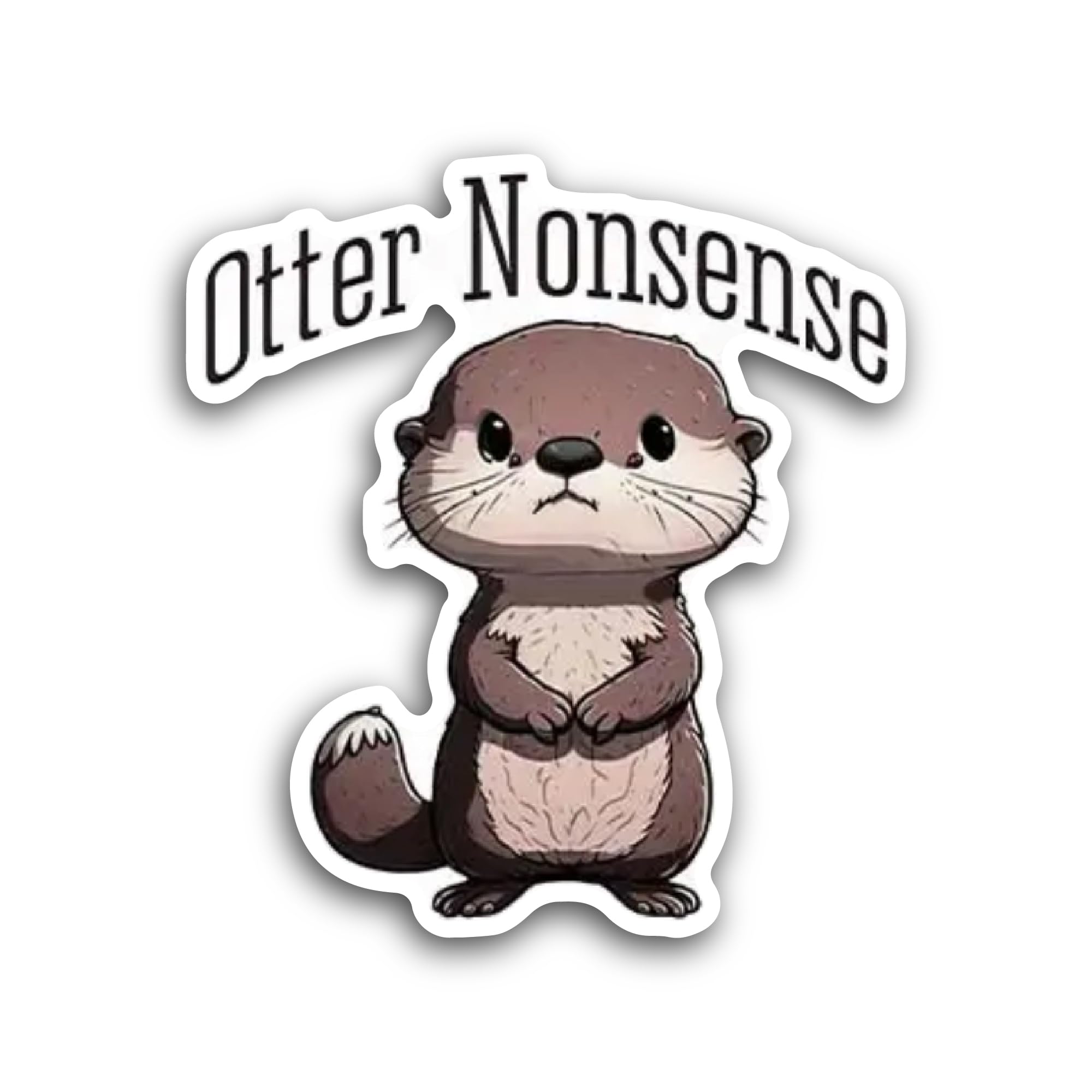2 (Pieces) 3" and 5" Otter Sticker, Waterproof Vinyl Decals for Many Purpose Like Cars, Trucks, Lapt