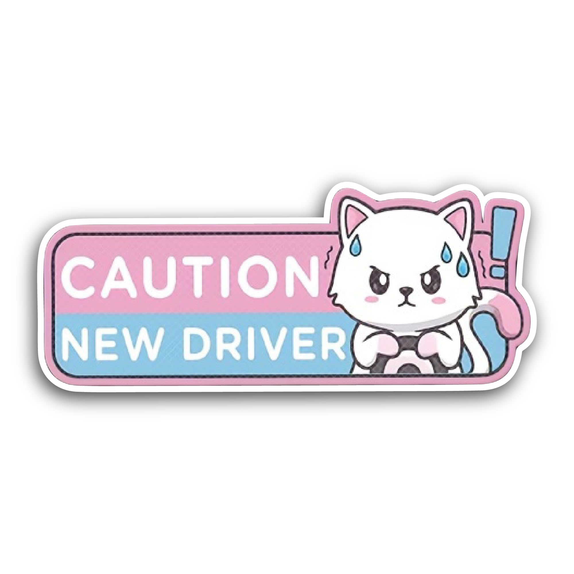 2 (Pieces) 3" and 5" New Driver Sticker, Waterproof Vinyl Decals for Many Purpose Like Cars, Trucks,