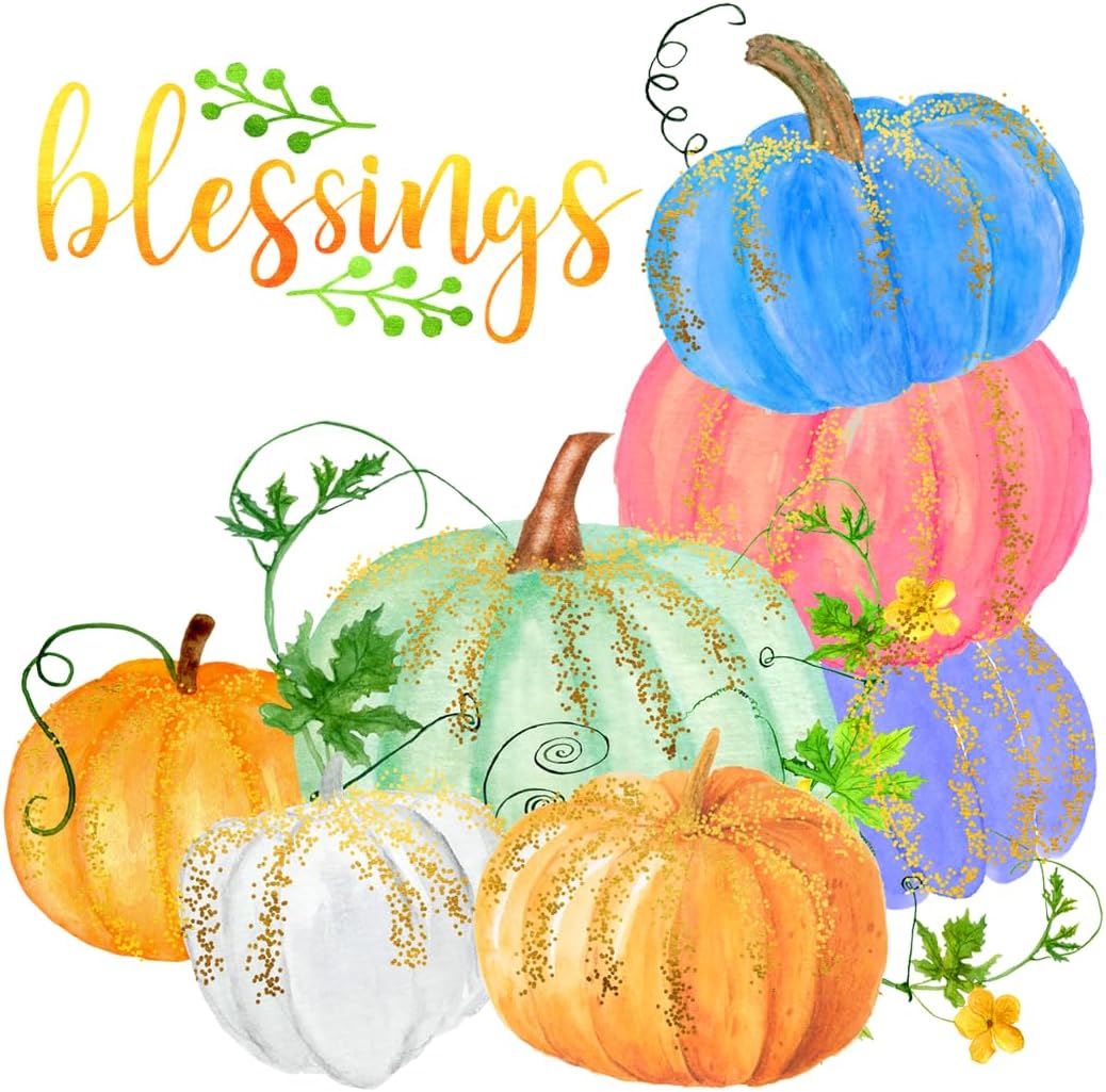Inspirational Quote Colorfull Pumpkin Blessing Motivational Sticker Vinyl Decal Motivation Stickers- 5" Vinyl Sticker Waterproof