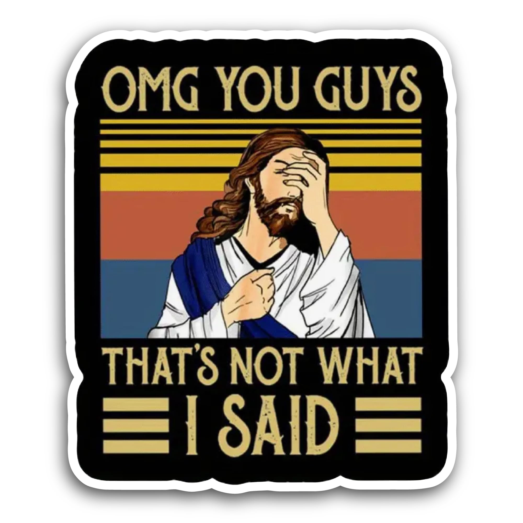 2 (Pieces) 3" and 5" OMG You Guys Sticker, Waterproof Vinyl Decals for Many Purpose Like Cars, Truck