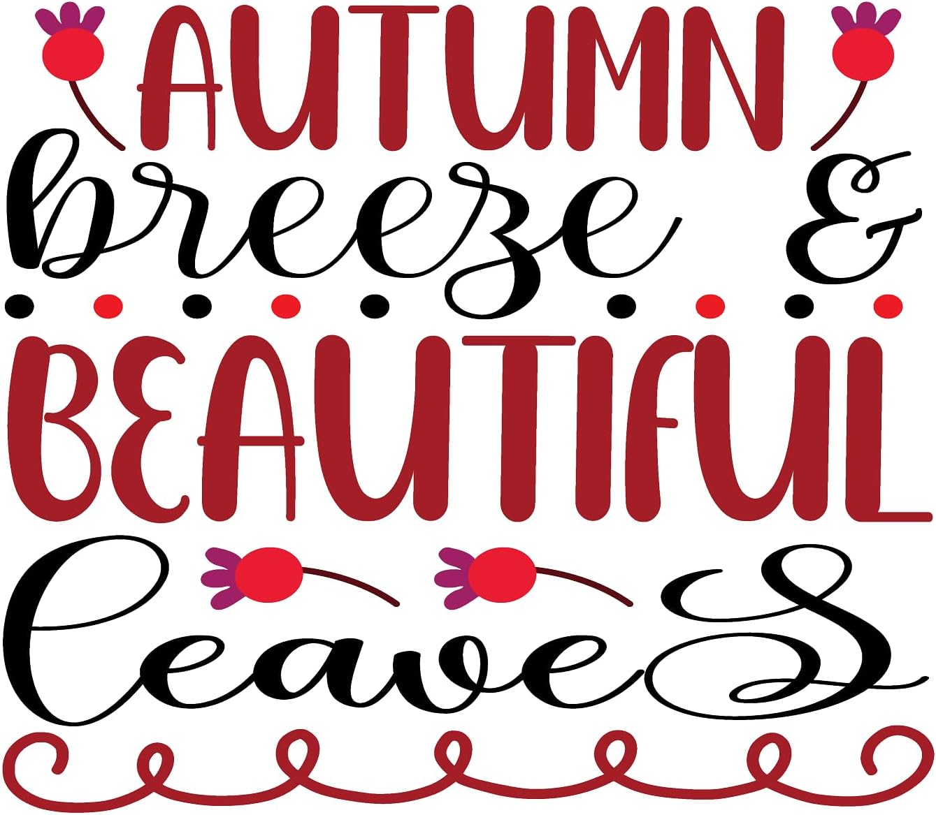 Inspirational Quote Autumn Breeze and Beautiful Leaves Motivational Sticker Vinyl Decal Motivation Stickers- 5" Vinyl Sticker Waterproof