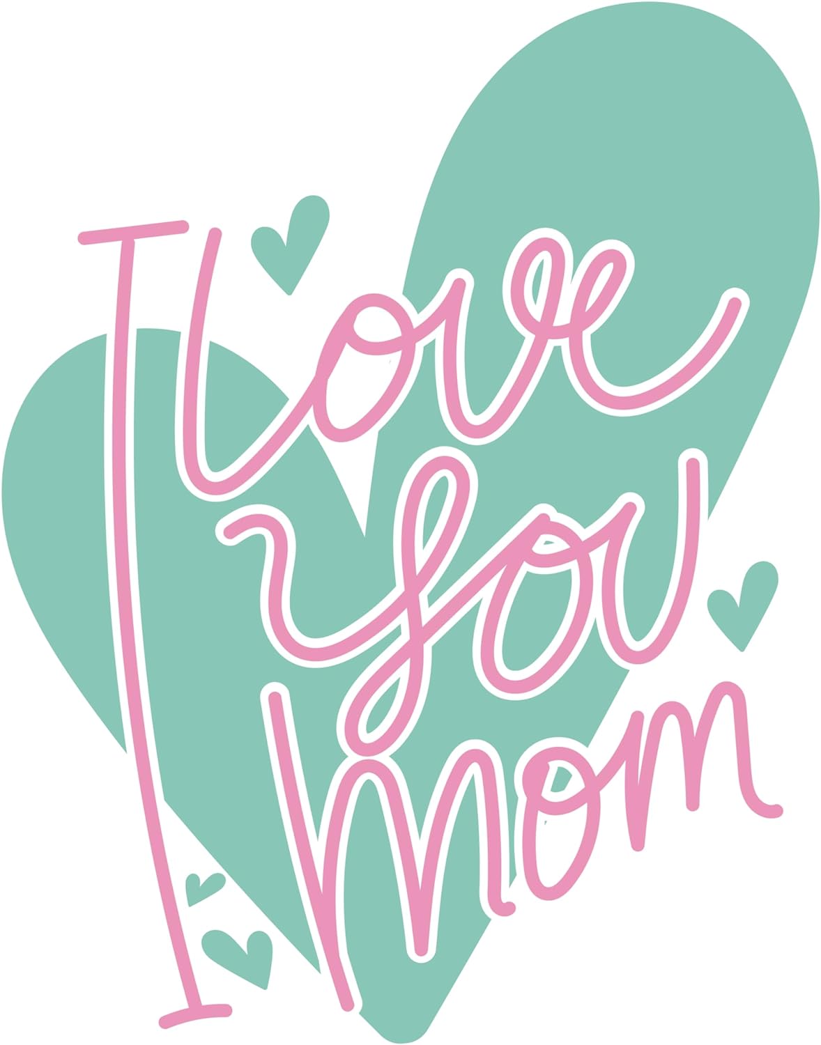 Inspirational Quote "I Love You mom-" Motivational Sticker Vinyl Decal Motivation Stickers- 5" Vinyl Sticker Waterproof
