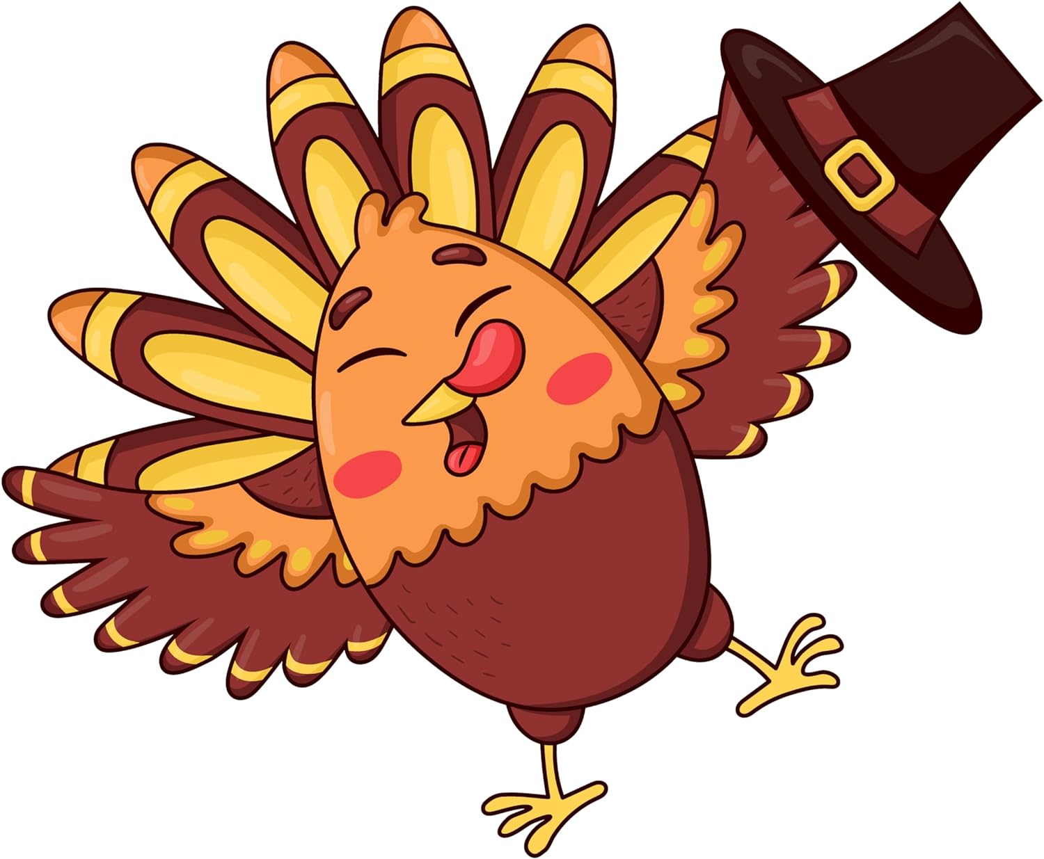 Inspirational Quote Cartoon Funny Turkey Bird Waving Motivational Sticker Vinyl Decal Motivation Stickers- 5" Vinyl Sticker Waterproof