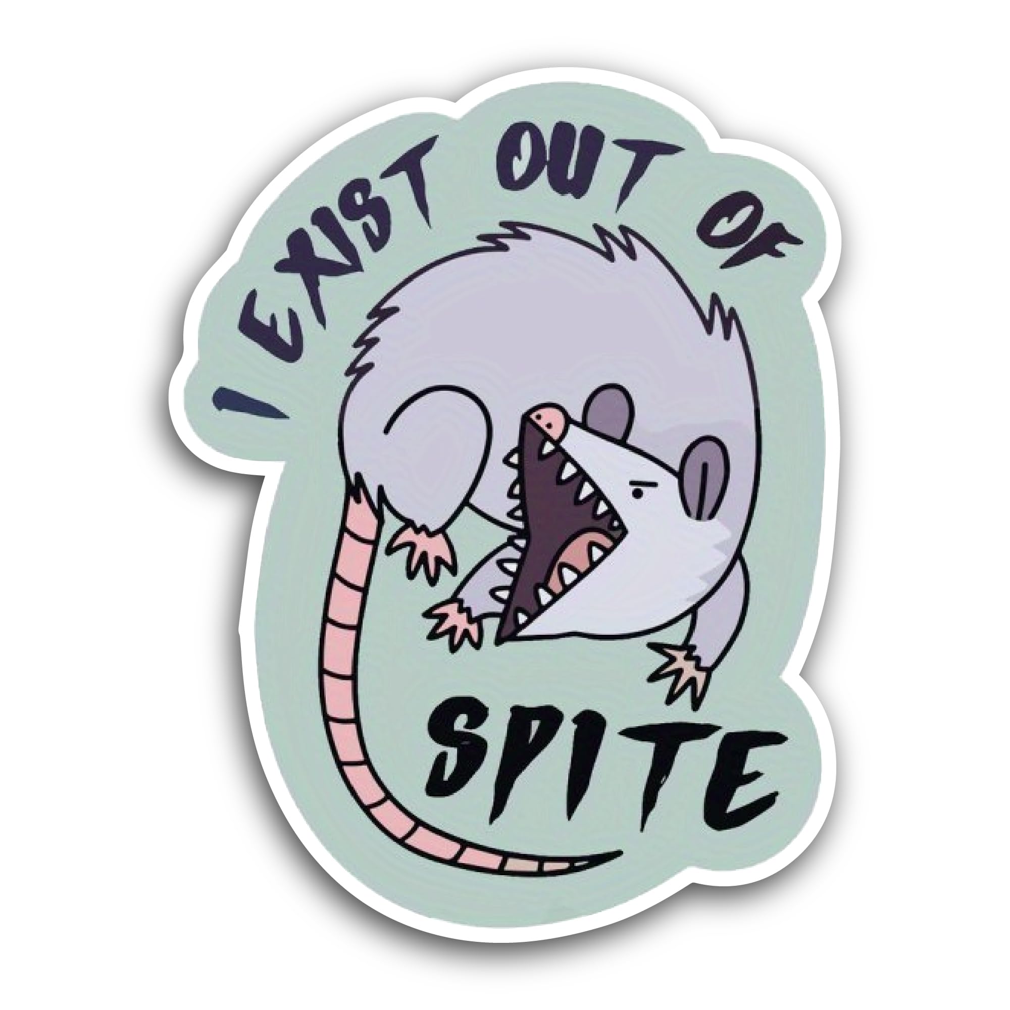 2 (Pieces) 3" and 5" I Exist Out of Spite Sticker, Waterproof Vinyl Decals for Many Purpose Like Car