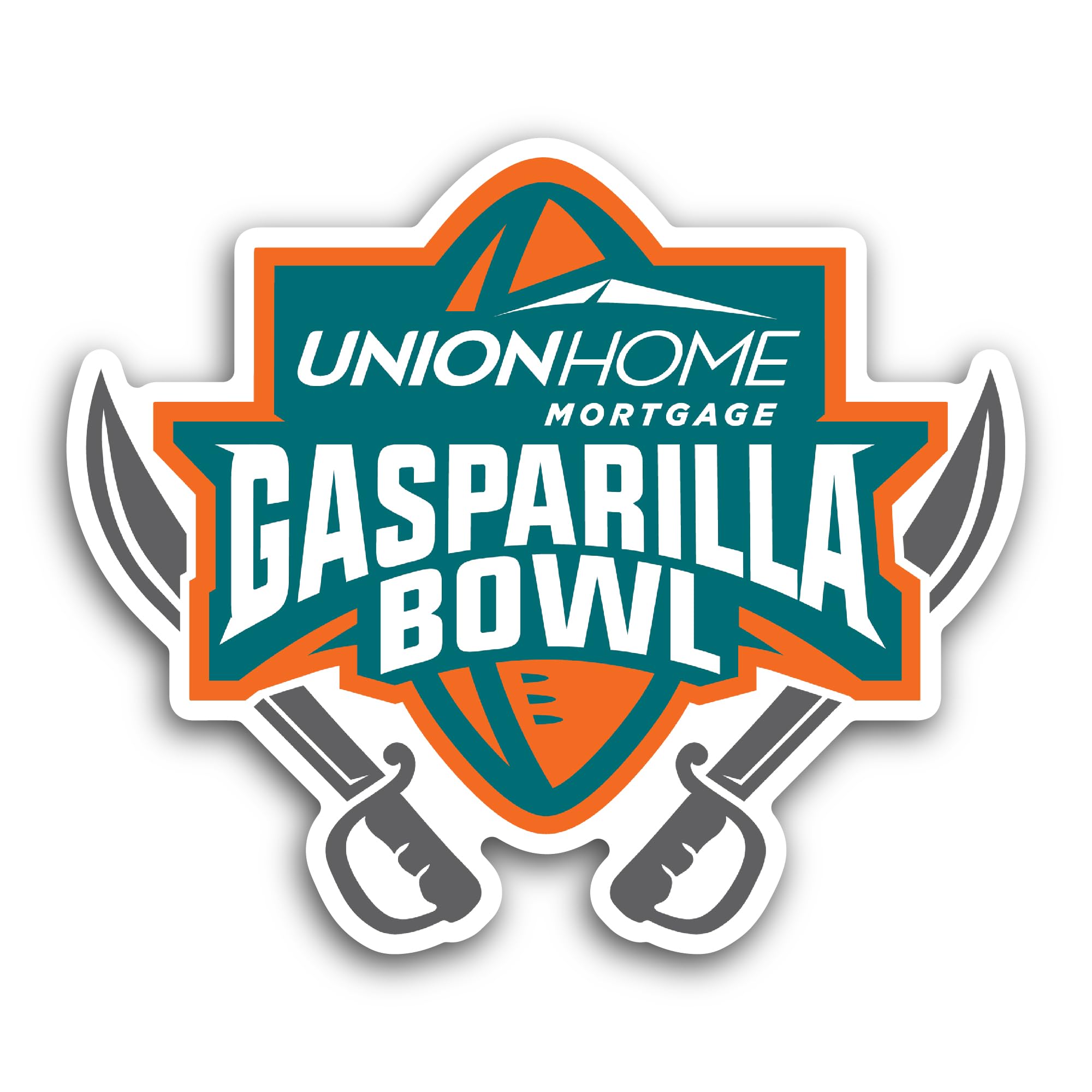 2 (Pieces) 3" and 5" Gasparilla B0wl Sticker, Waterproof Vinyl Decals for Many Purpose Like Cars, Tr