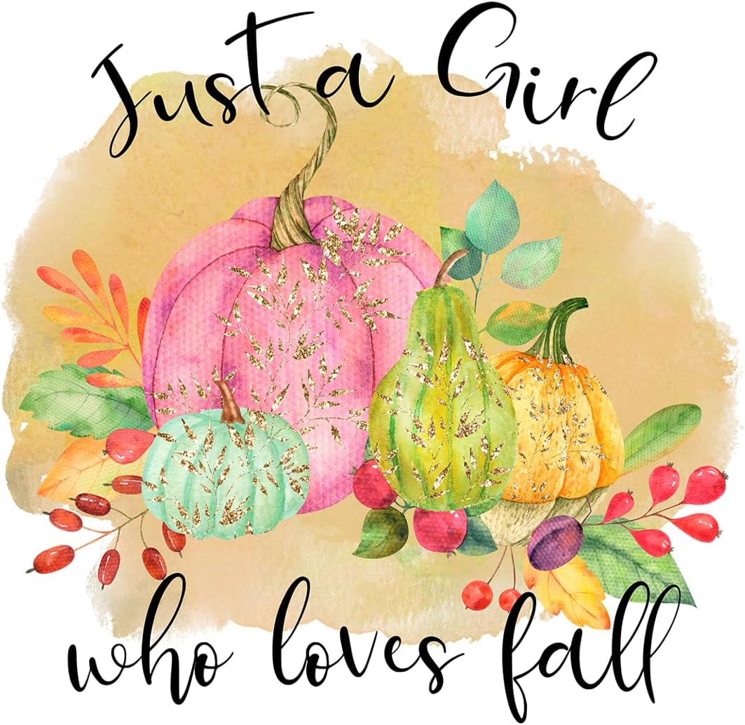 Inspirational Quote Just A Girl Who Loves Fall Motivational Sticker Vinyl Decal Motivation Stickers- 5" Vinyl Sticker Waterproof