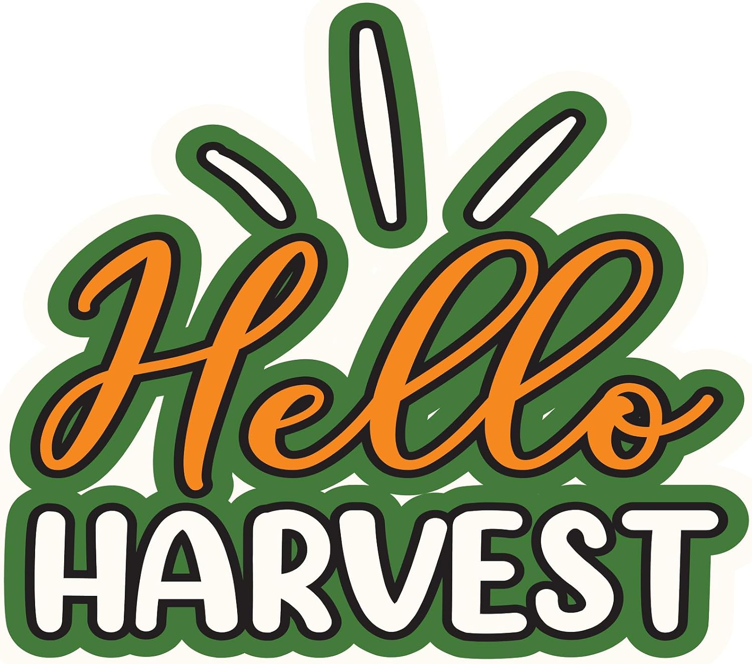 Inspirational Quote Hello Harvest, Motivational Sticker Vinyl Decal Motivation Stickers- 5" Vinyl Sticker Waterproof