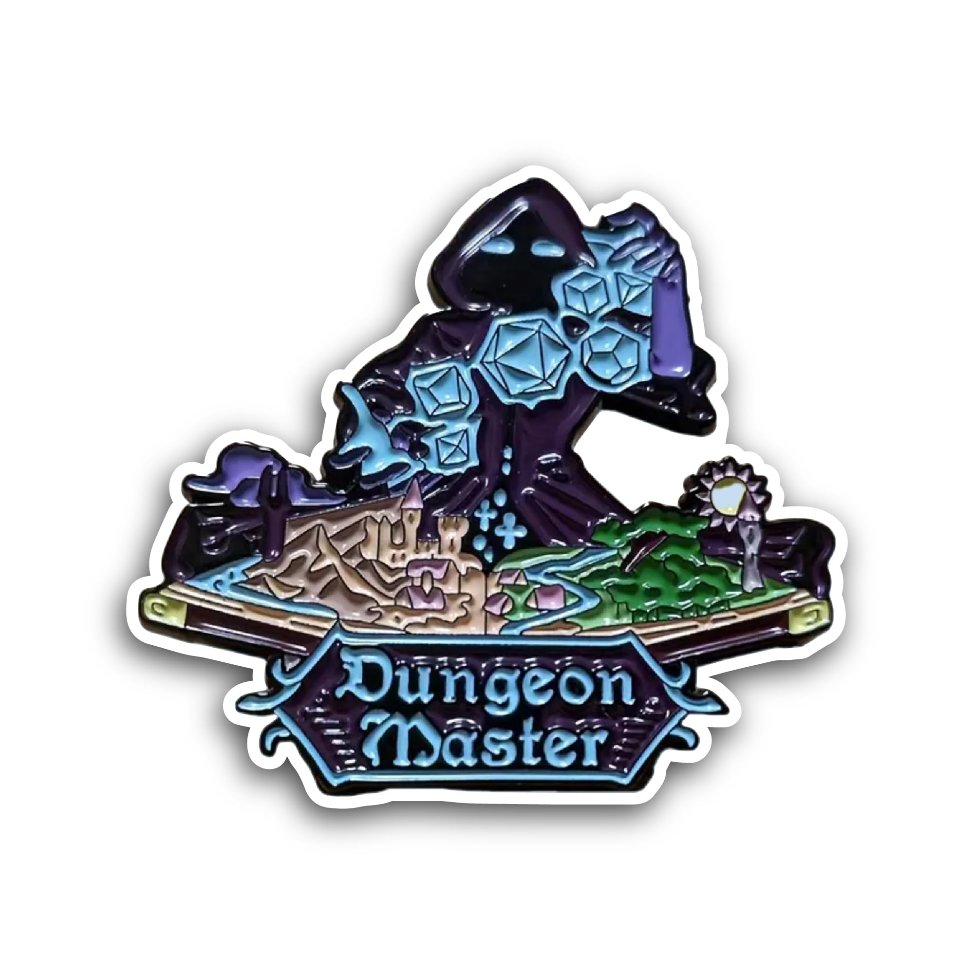 2 (Pieces) 3" and 5" Dungeon Master Sticker, Waterproof Vinyl Decals for Many Purpose Like Cars, Tru