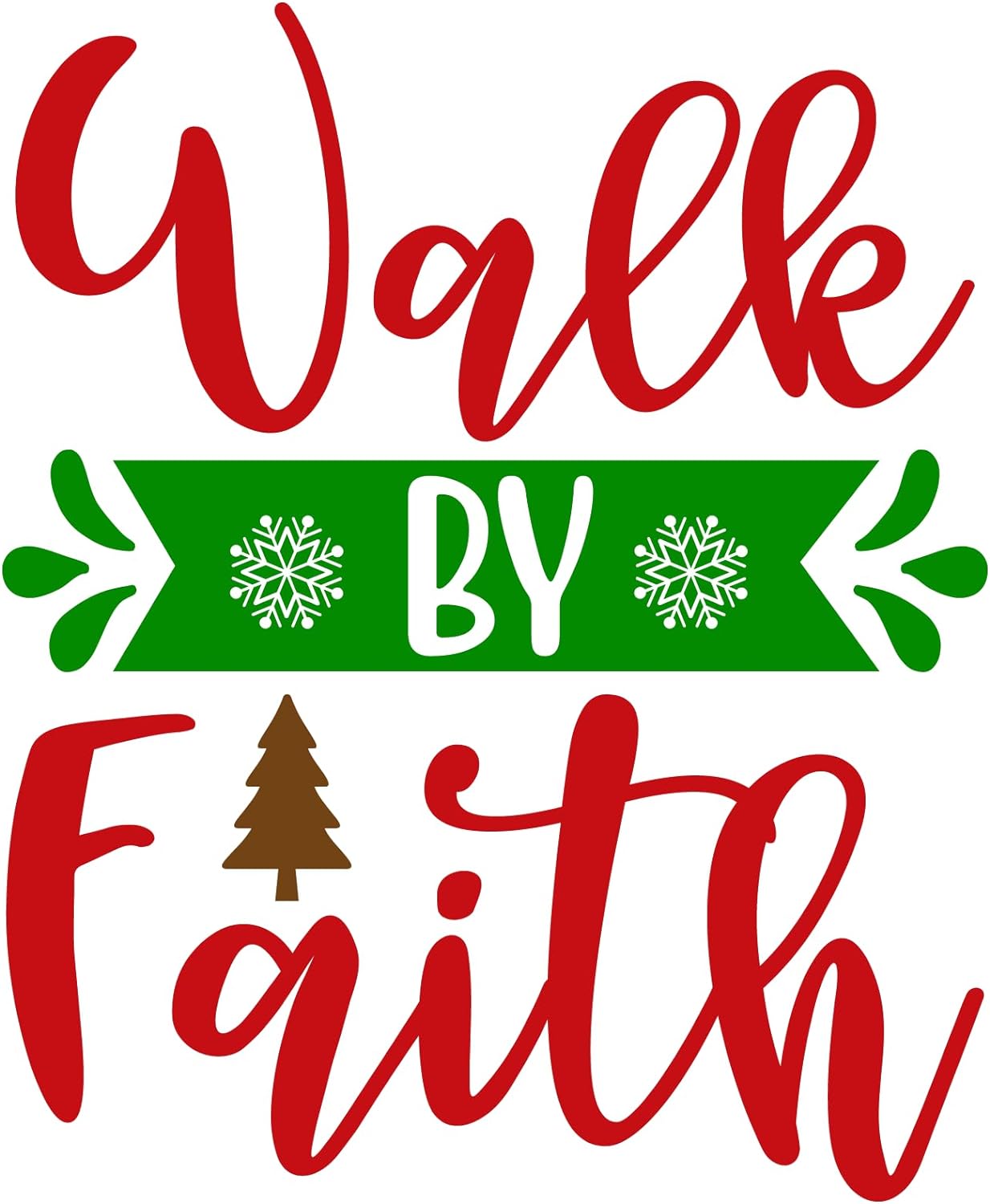 Inspirational Quote "Walk by Faith." Motivational Sticker Vinyl Decal Motivation Stickers- 5" Vinyl Sticker Waterproof