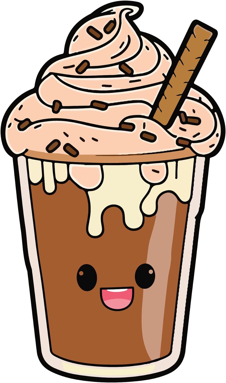 Inspirational Quote "Cup of Iced Coffee" Motivational Sticker Vinyl Decal Motivation Stickers- 5" Vinyl Sticker Waterproof