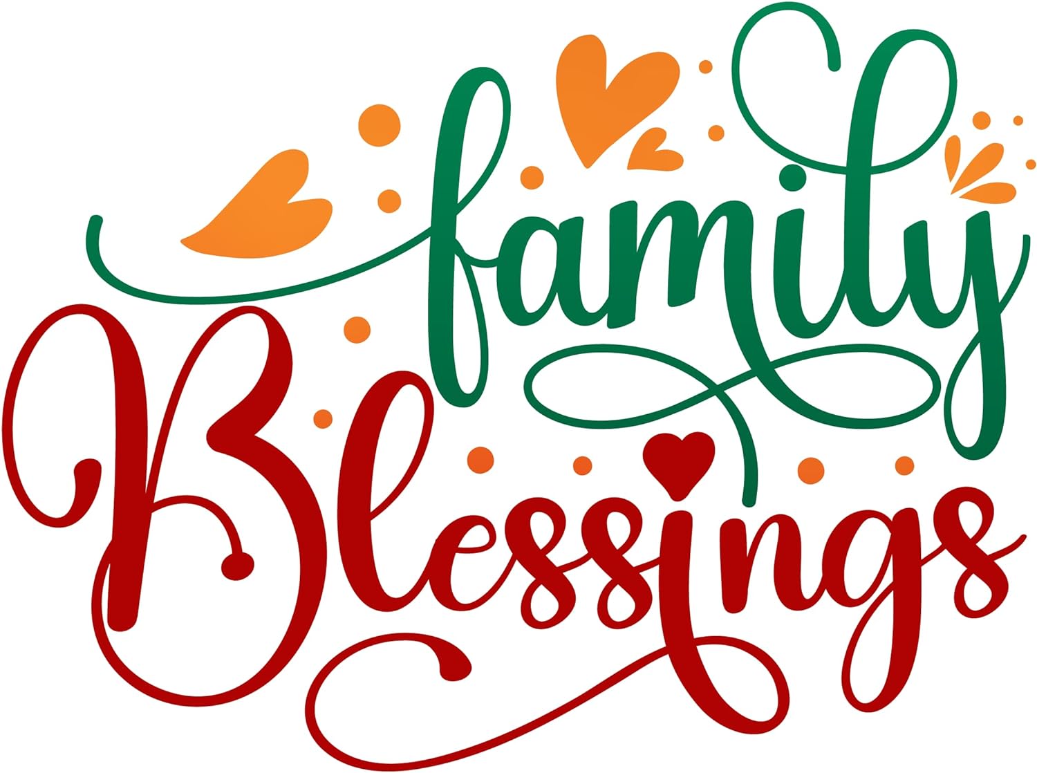 Inspirational Quote Family Blessings Motivational Sticker Vinyl Decal Motivation Stickers- 5" Vinyl Sticker Waterproof