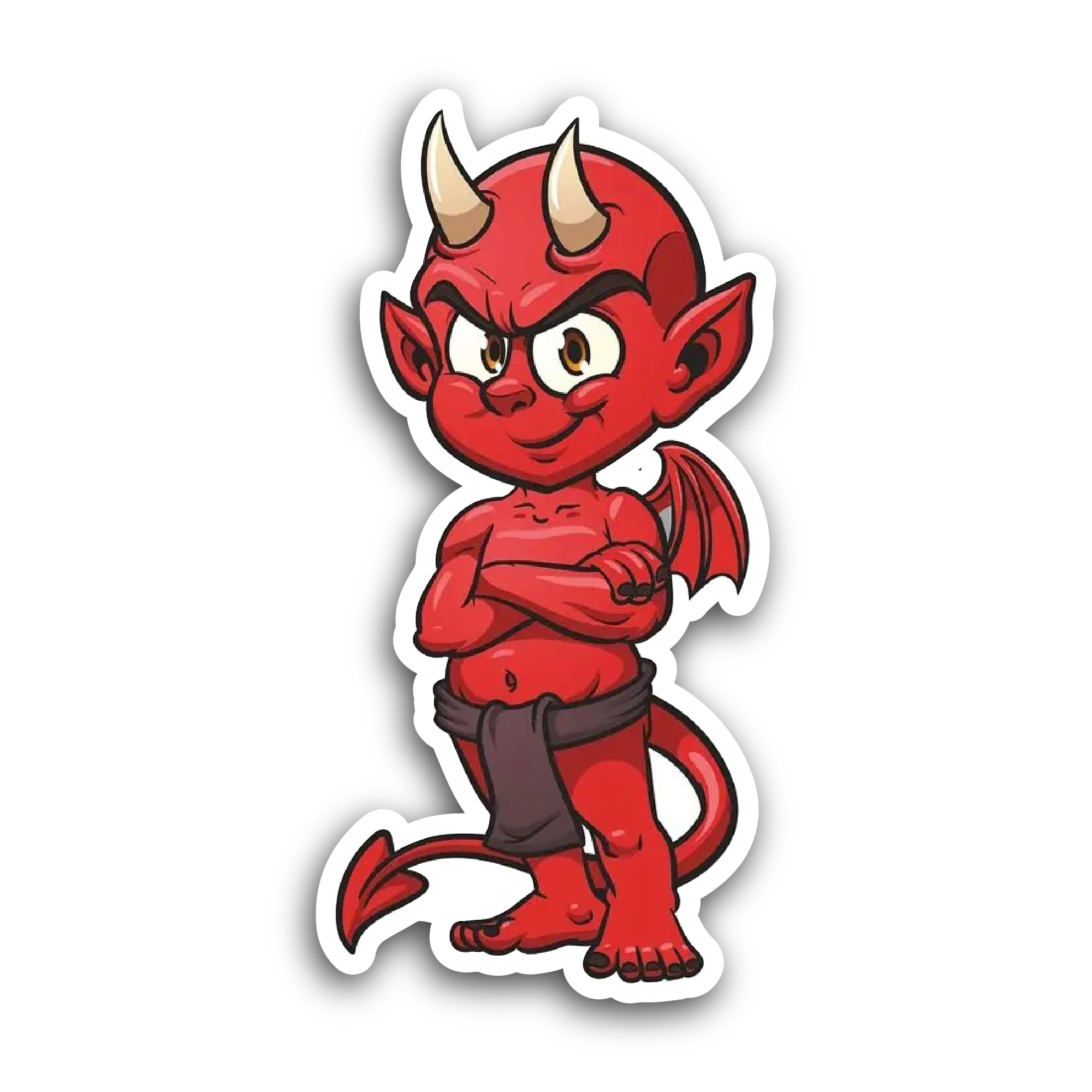 2 (Pieces) 3" and 5" Little Devil Sticker, Waterproof Vinyl Decals for Many Purpose Like Cars, Truck