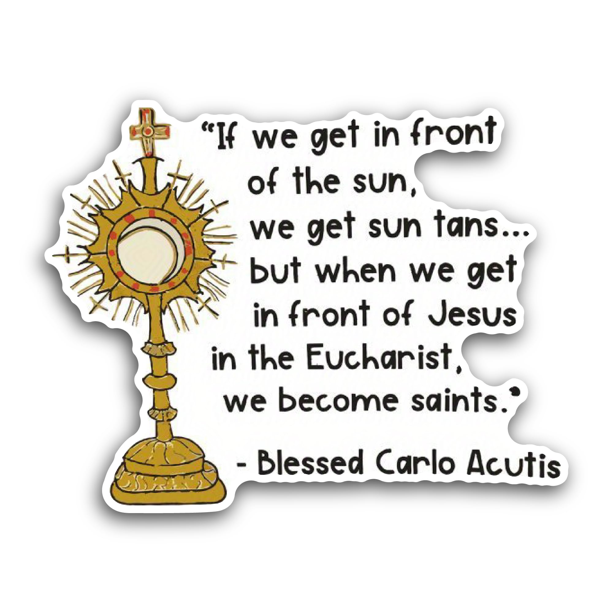 2 (Pieces) 3" and 5" Blessed Carlo Acutis Sticker, Waterproof Vinyl Decals for Many Purpose Like Car