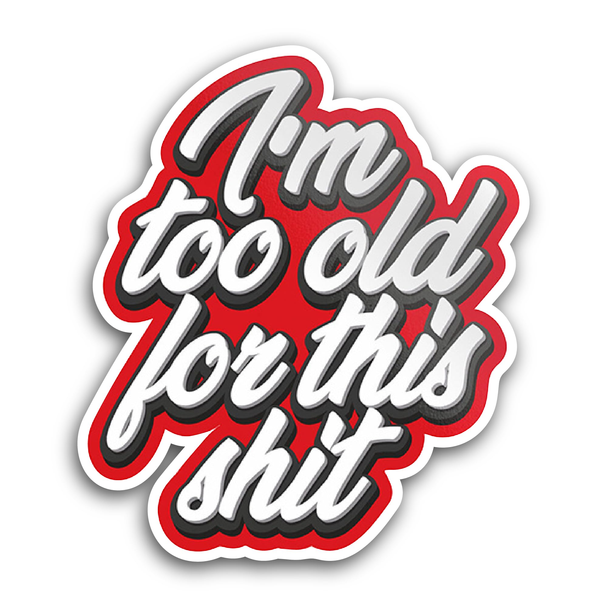 2 (Pieces) 3" and 5" Sorry Sticker, Waterproof Vinyl Decals for Many Purpose Like Cars, Trucks, Lapt