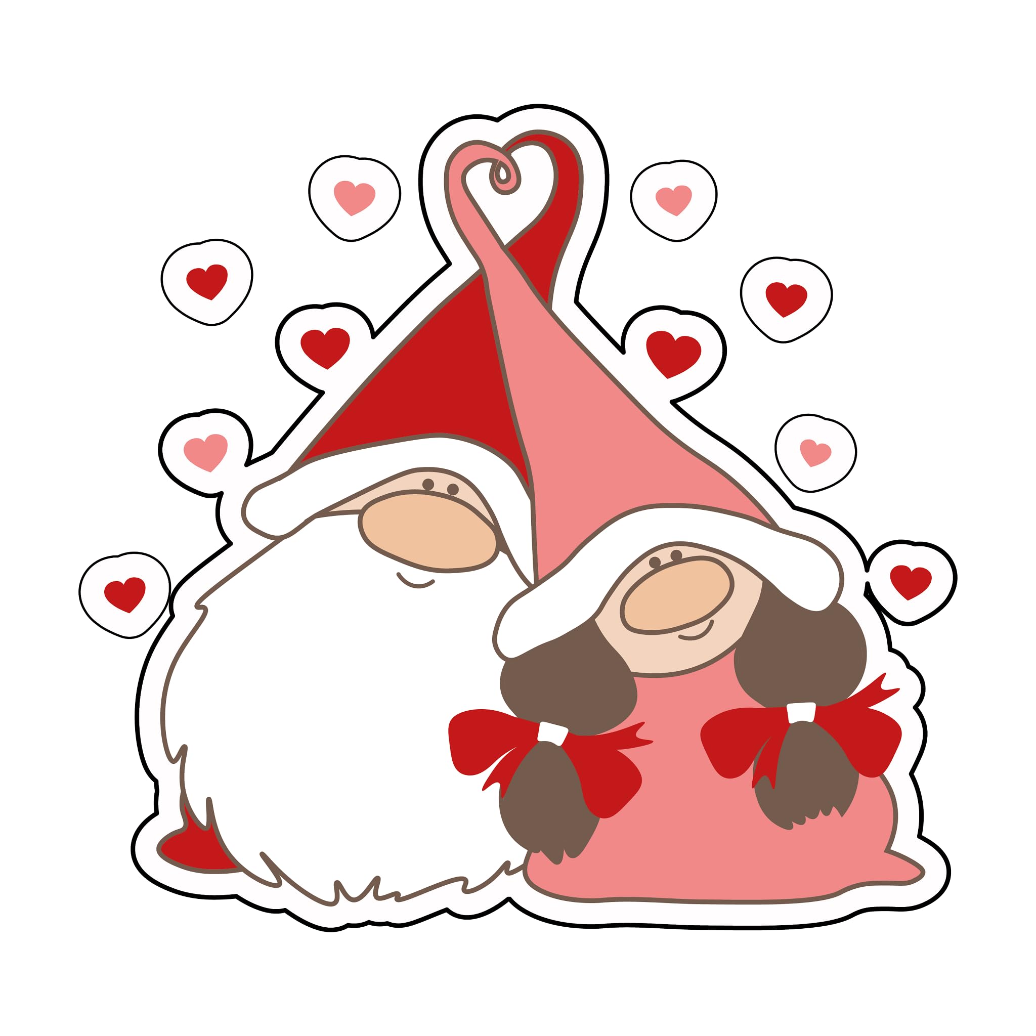 2 (Pieces) 3" and 5" Stickers n Decals - Funny Reindeer in A Scarf for Christmas - Motivational Stic