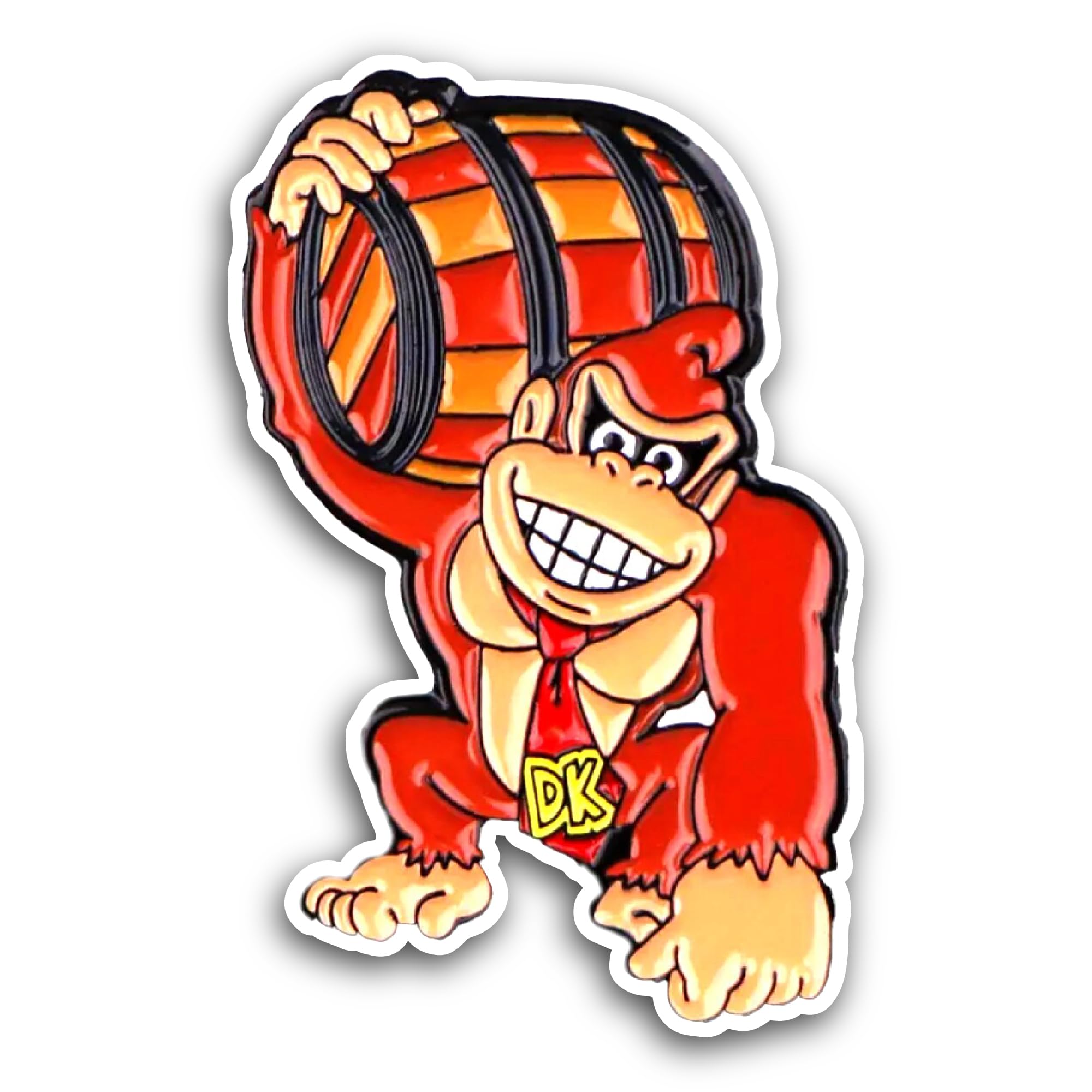 2 (Pieces) 3" and 5" Gorilla with Barrel Sticker, Waterproof Vinyl Decals for Many Purpose Like Cars
