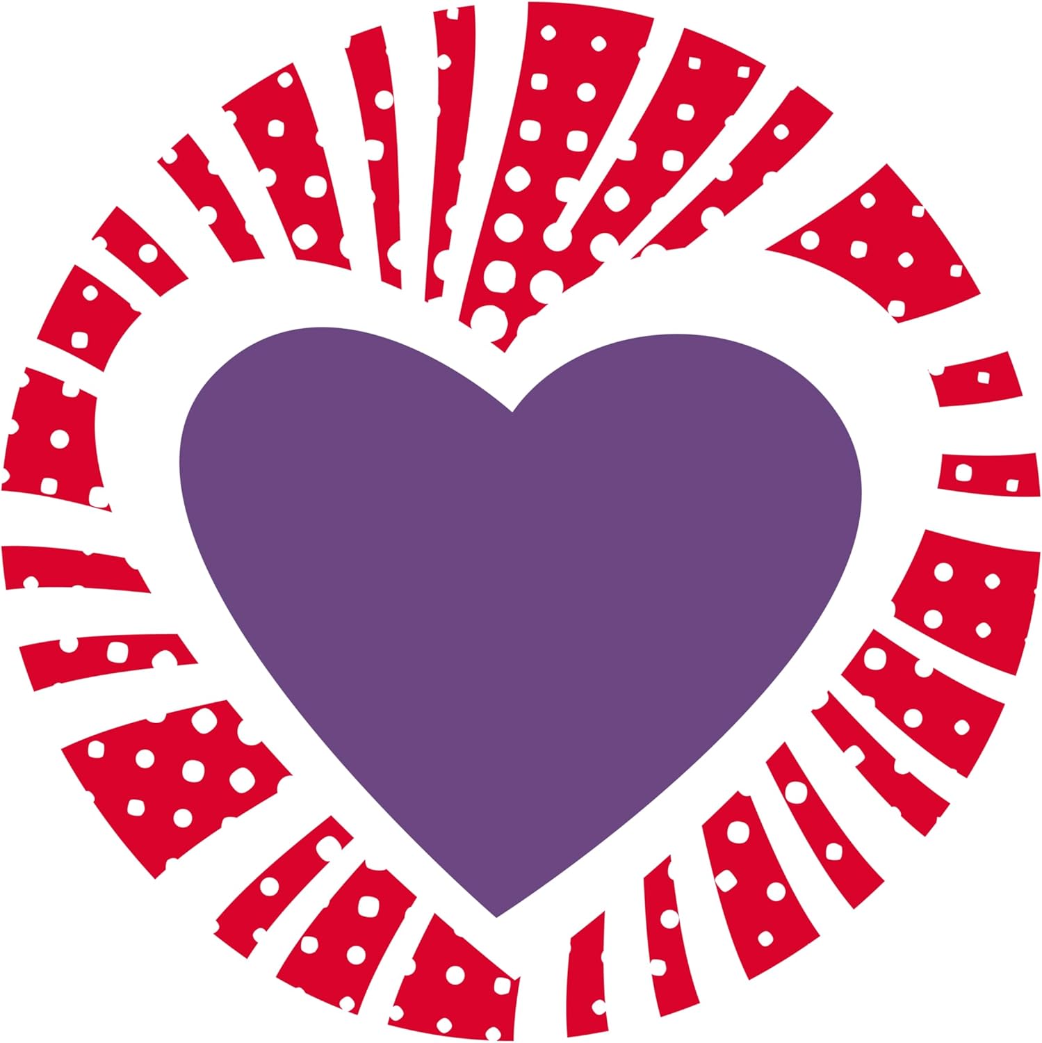 Inspirational Quote Purple Heart Around Red Motivational Sticker Vinyl Decal Motivation Stickers- 5" Vinyl Sticker Waterproof