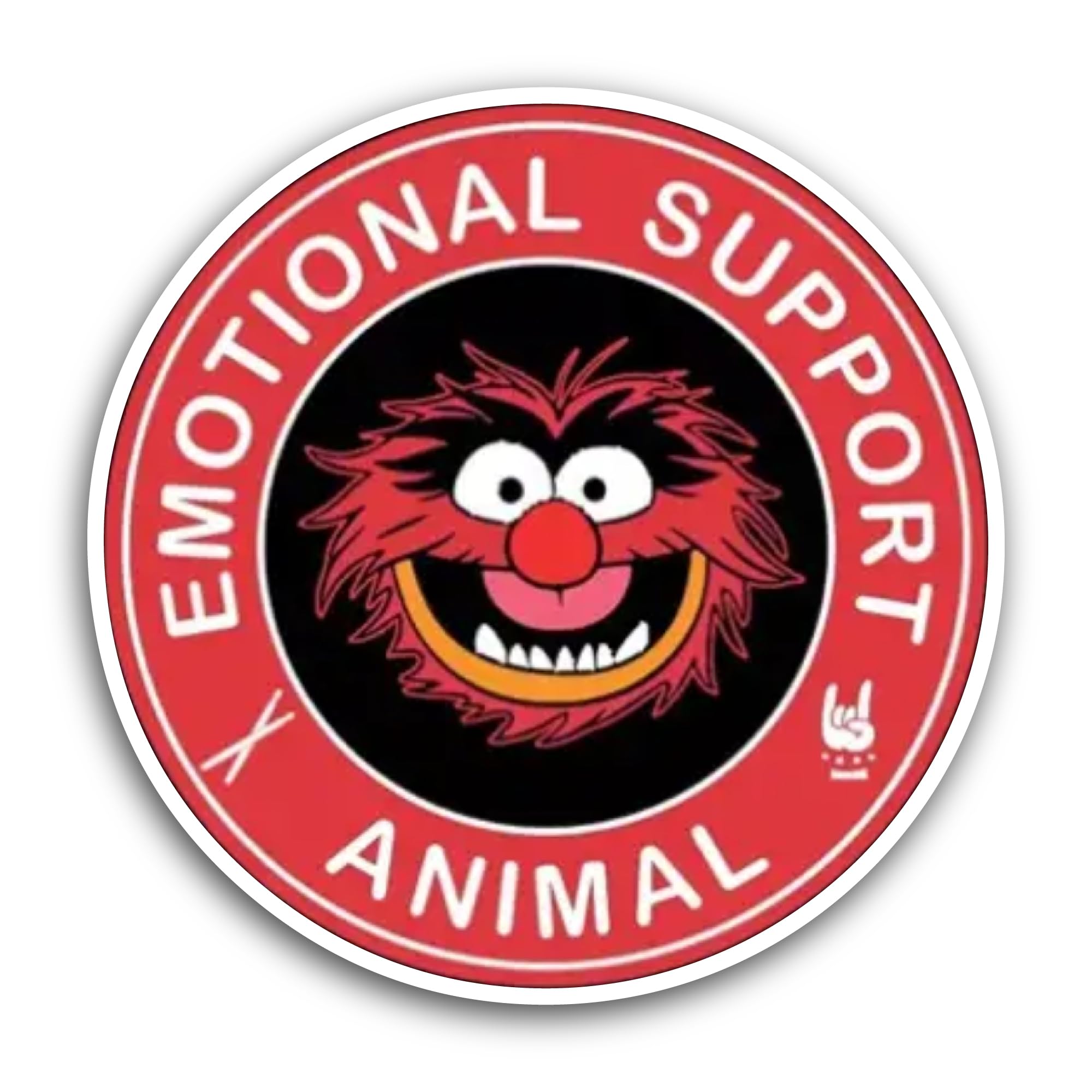 2 (Pieces) 3" and 5" Emotional Support Animal Text Sticker, Waterproof Vinyl Decals for Many Purpose