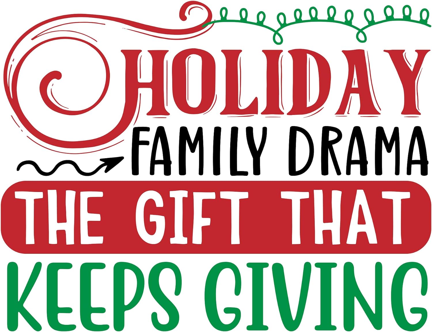 Inspirational Quote Holiday Family Drama The Gift That Keeps Giving Motivational Sticker Vinyl Decal Motivation Stickers- 5" Vinyl Sticker Waterproof