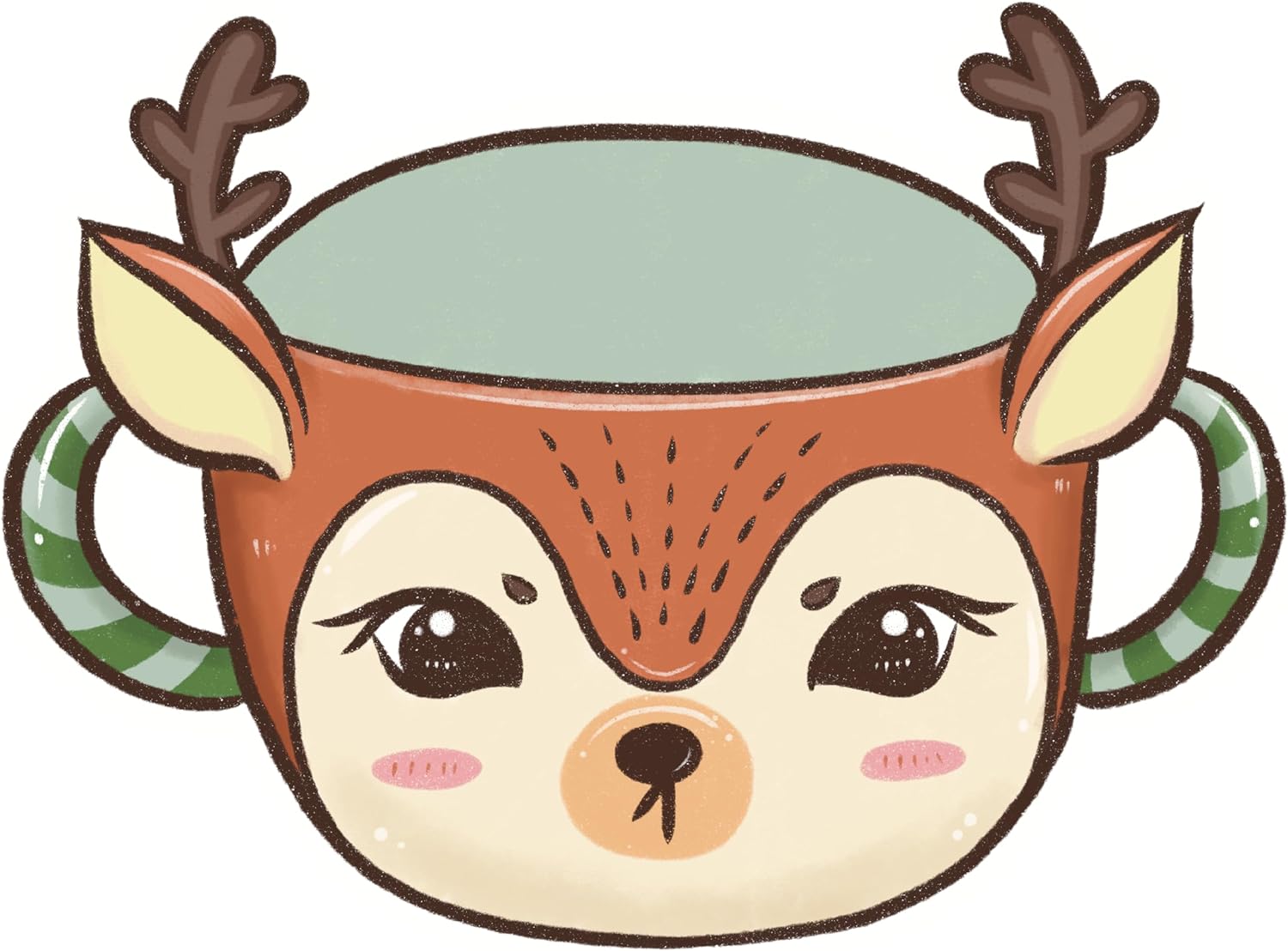 Inspirational Quote Cute Reindeer Head Cup Style Motivational Sticker Vinyl Decal Motivation Stickers- 5" Vinyl Sticker Waterproof