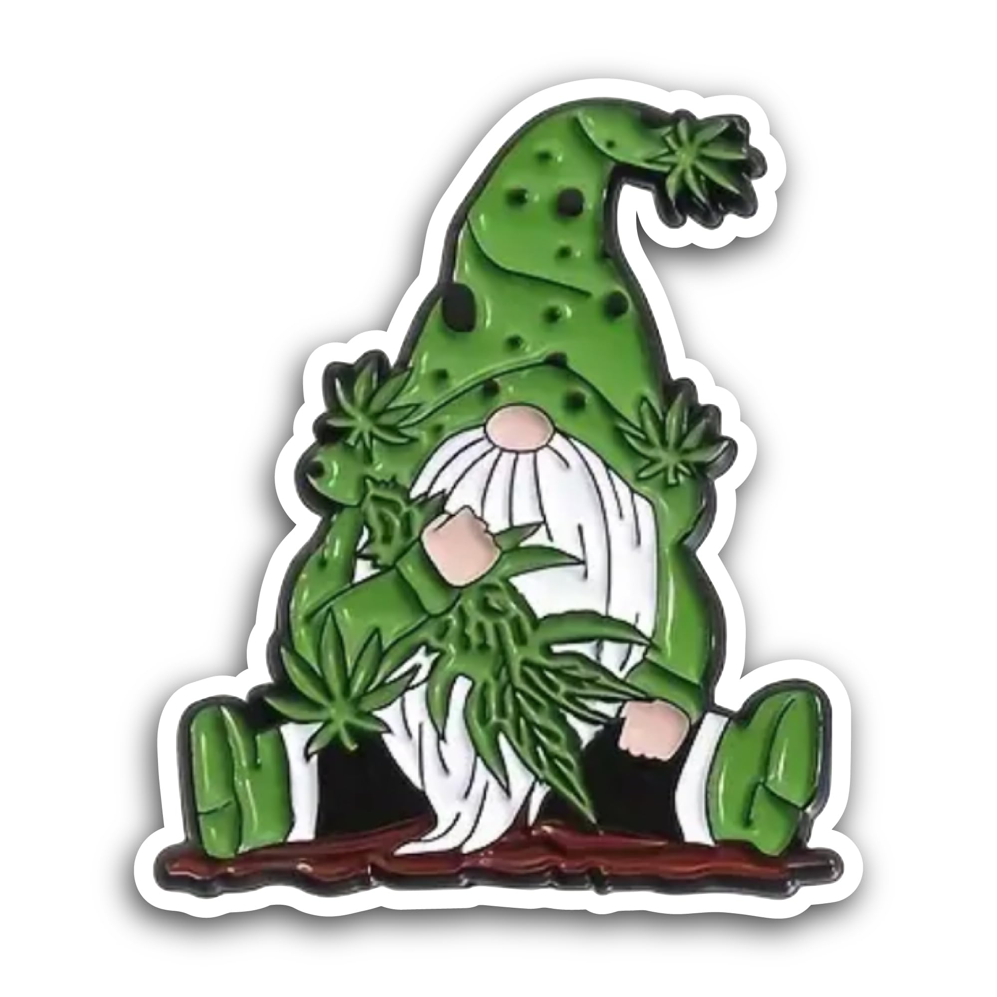 2 (Pieces) 3" and 5" Garden Gnome Sticker, Waterproof Vinyl Decals for Many Purpose Like Cars, Truck