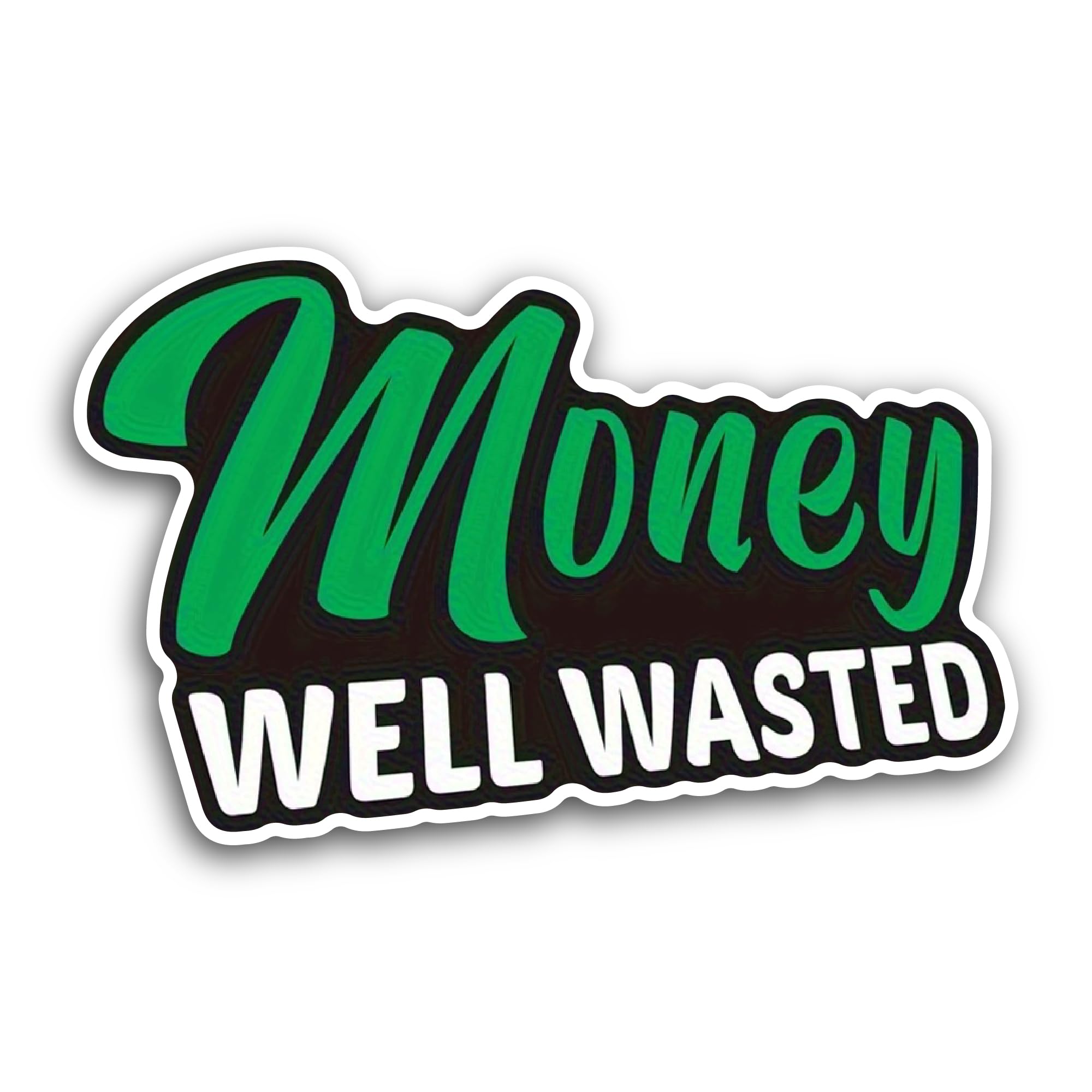 2 (Pieces) 3" and 5" Money Sticker, Waterproof Vinyl Decals for Many Purpose Like Cars, Trucks, Lapt