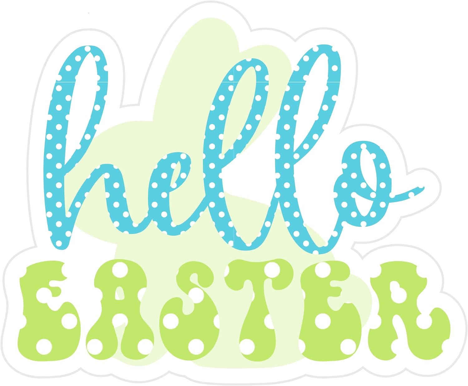 Inspirational Quote "Hello Easter" Motivational Sticker Vinyl Decal Motivation Stickers- 5" Vinyl Sticker Waterproof
