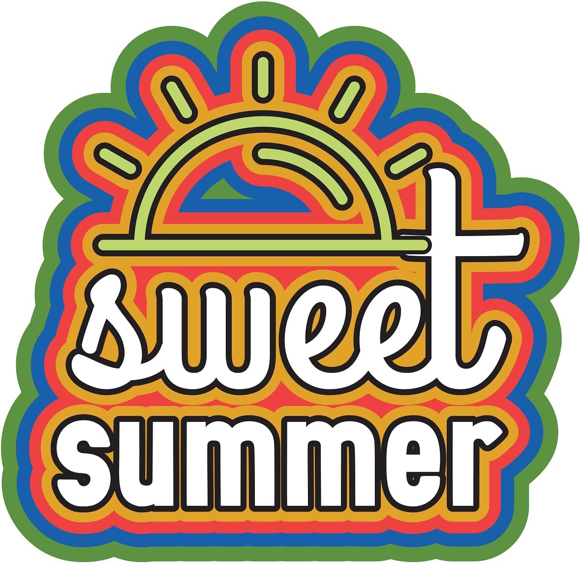 Inspirational Quote "Sweet Summer" Motivational Sticker Vinyl Decal Motivation Stickers- 5" Vinyl Sticker Waterproof