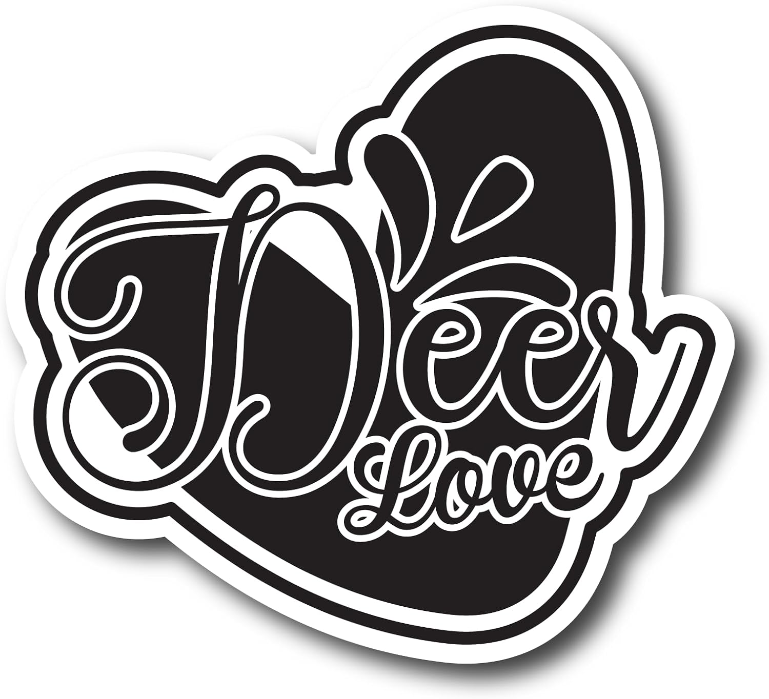 Inspirational Quote Deer Love Motivational Sticker Vinyl Decal Motivation Stickers- 5" Vinyl Sticker Waterproof