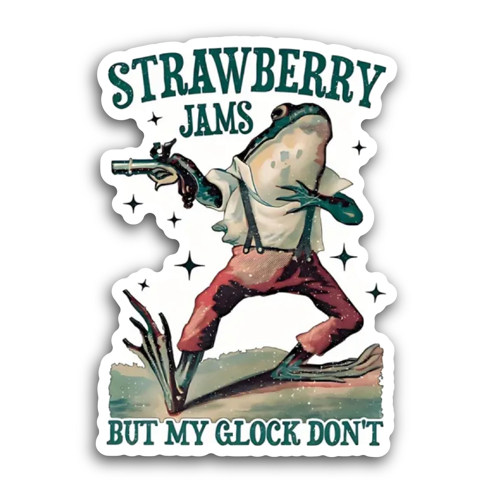 2 (Pieces) 3" and 5" Strawberry Jams Sticker, Waterproof Vinyl Decals for Many Purpose Like Cars, Tr