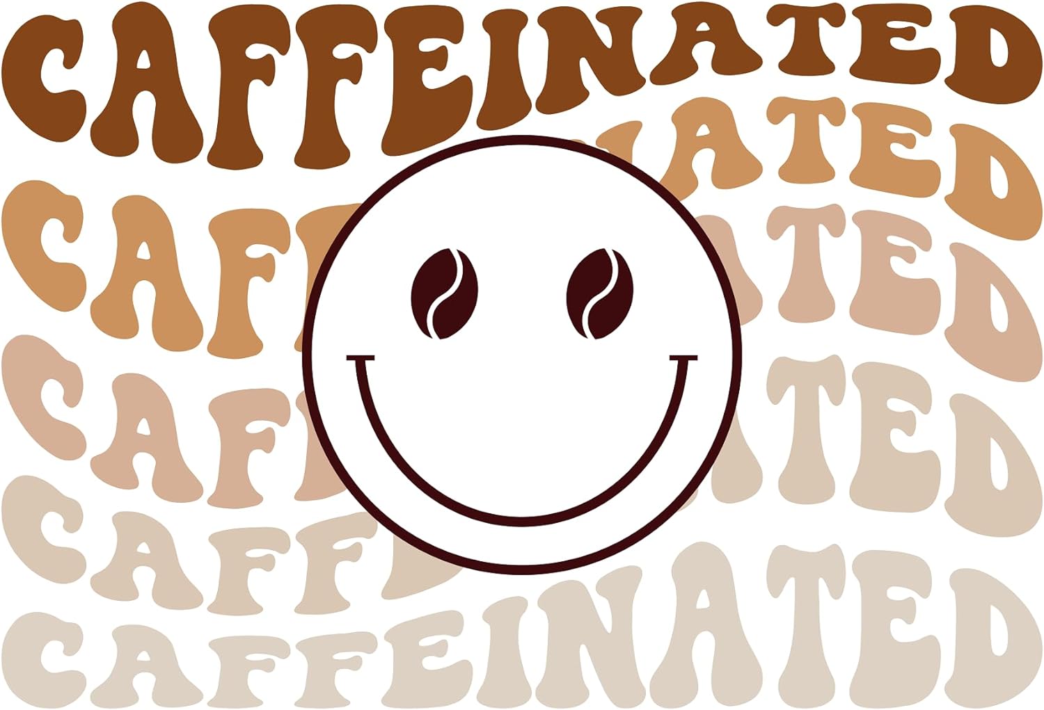 Inspirational Quote "Caffeinated, 5 Multiple Color" Motivational Sticker Vinyl Decal Motivation Stickers- 5" Vinyl Sticker Waterproof